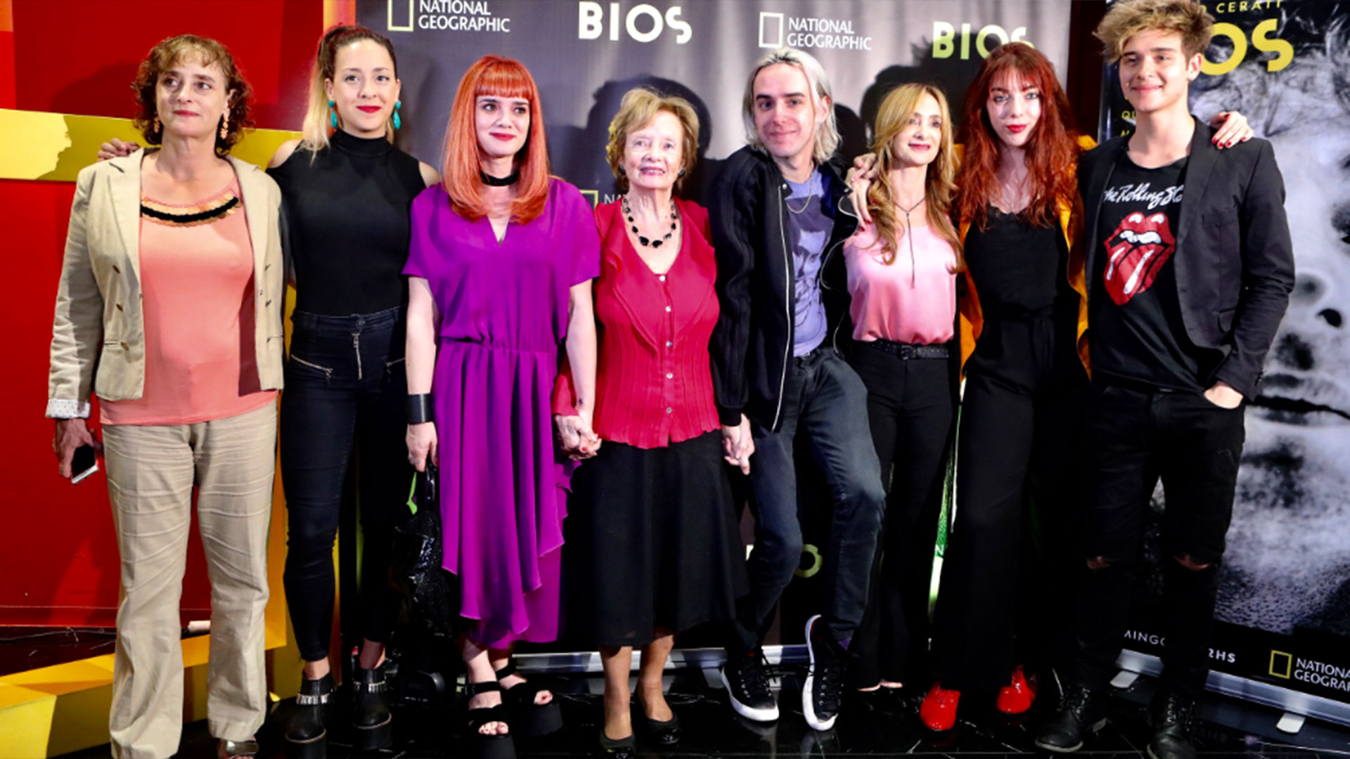 La familia de Gustavo Cerati en la presentación oficial del programa (Crédito: Teleshow)