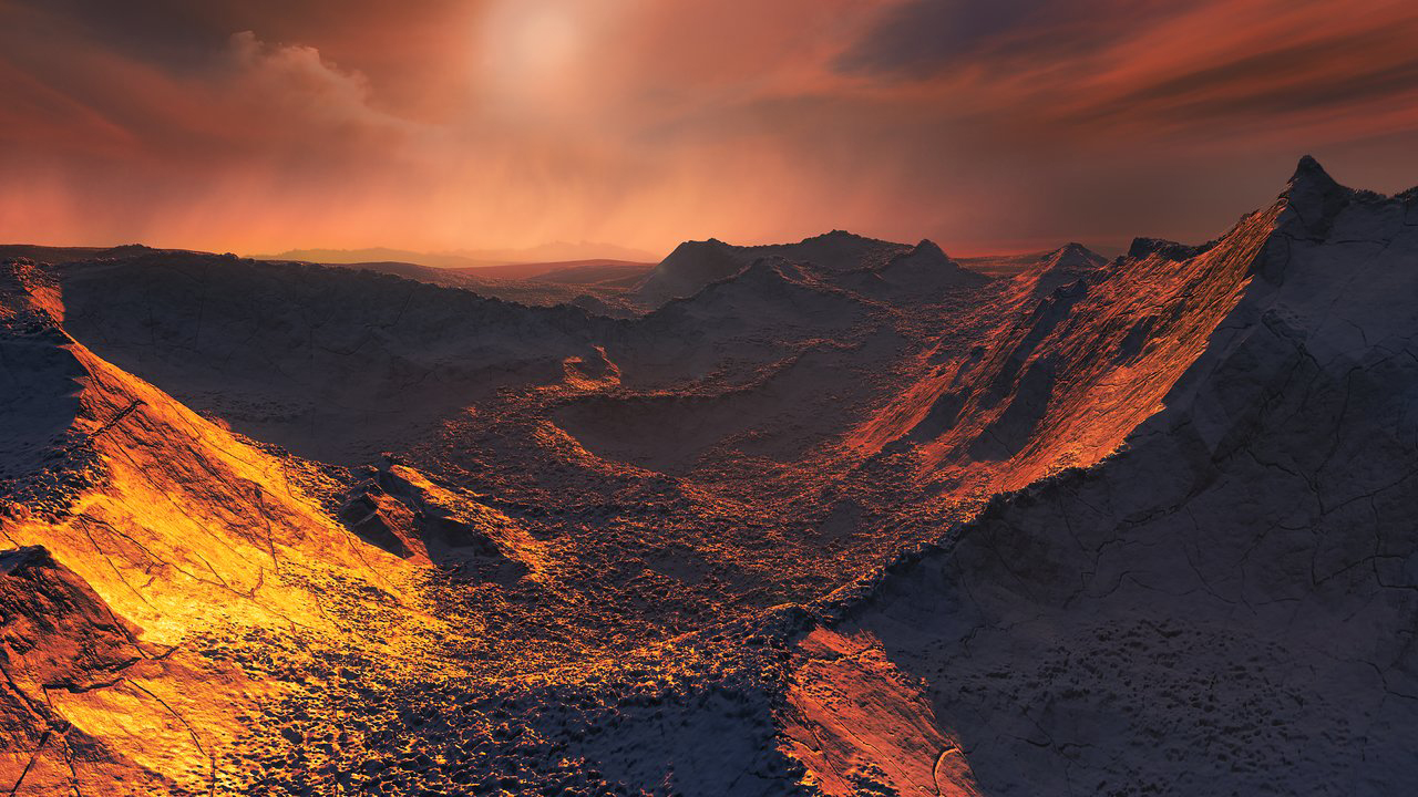 Un artista ilustra la superficie de la Estrella de Barnard (M. Kornmesser/European Southern Observatory)