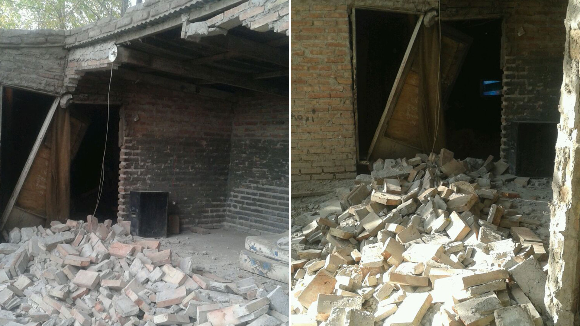 Así quedó la casa de Roxana Velarde tras el derrumbe.