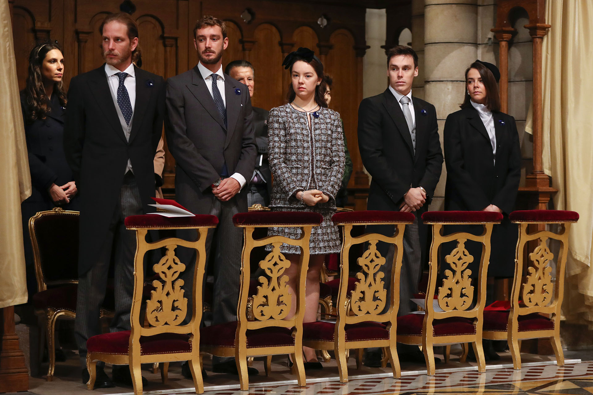 Andrea y Pierre Casiraghi, Alexandra de Hanover, y Louis y Pauline Ducruet