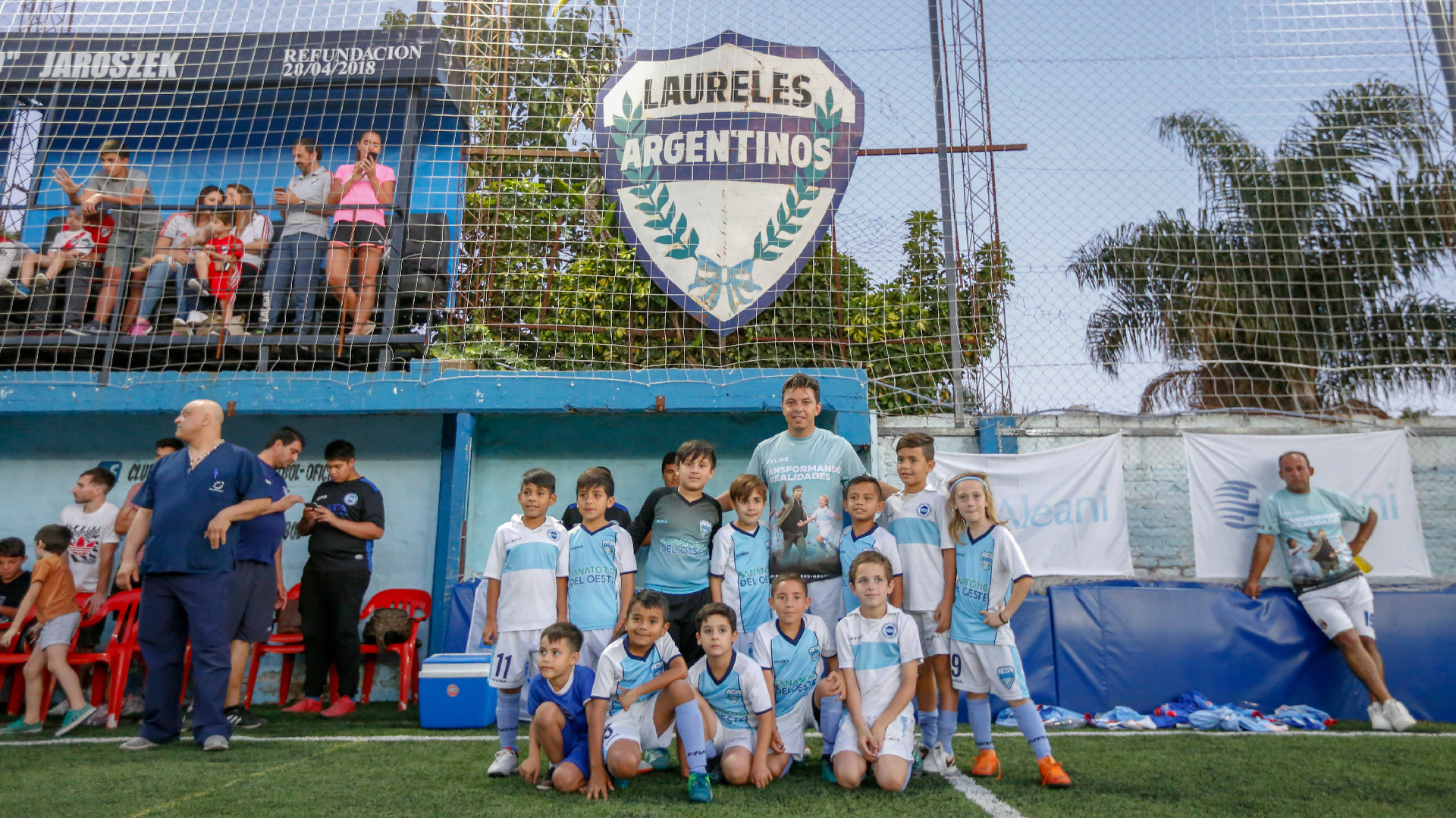 Marcelo Gallardo se hizo presente en un evento en el club Laureles Argentinos de Merlo, a tres cuadras de su casa natal, en el que se recaudaron más de 150.000 pesos