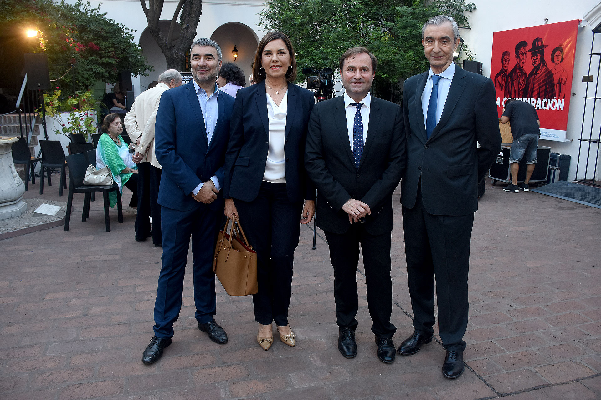Javier Calvo, director del diario Perfil; Liliana Parodi; Néstor Sclauzero y Nelson Castro