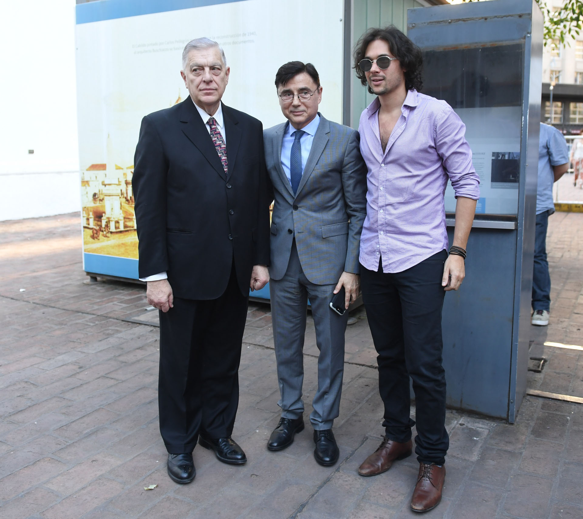Santo Biasatti, Jorge y Agustino Fontevecchia, director Ejecutivo y Digital de Editorial Perfil