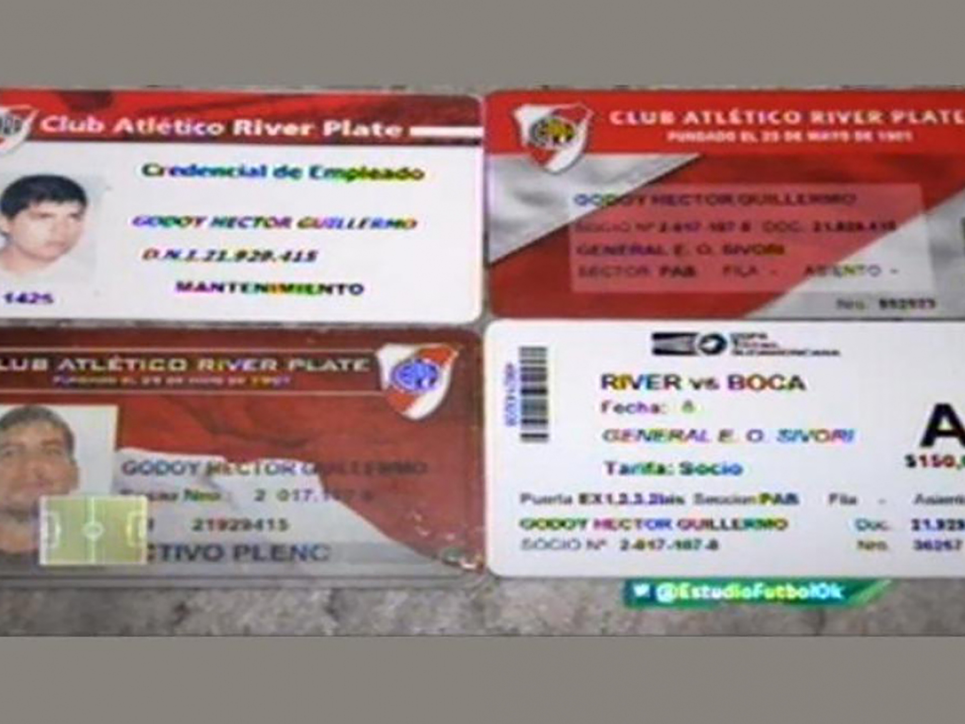 Parte de lo secuestrado a “Caverna” Godoy el 23 de noviembre de 2018