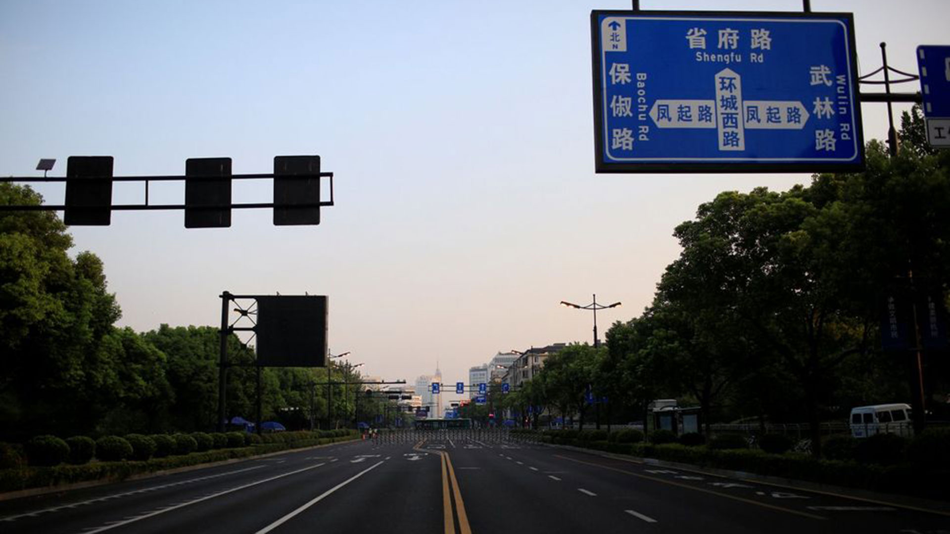 Hangzhou, compeltamente desierta