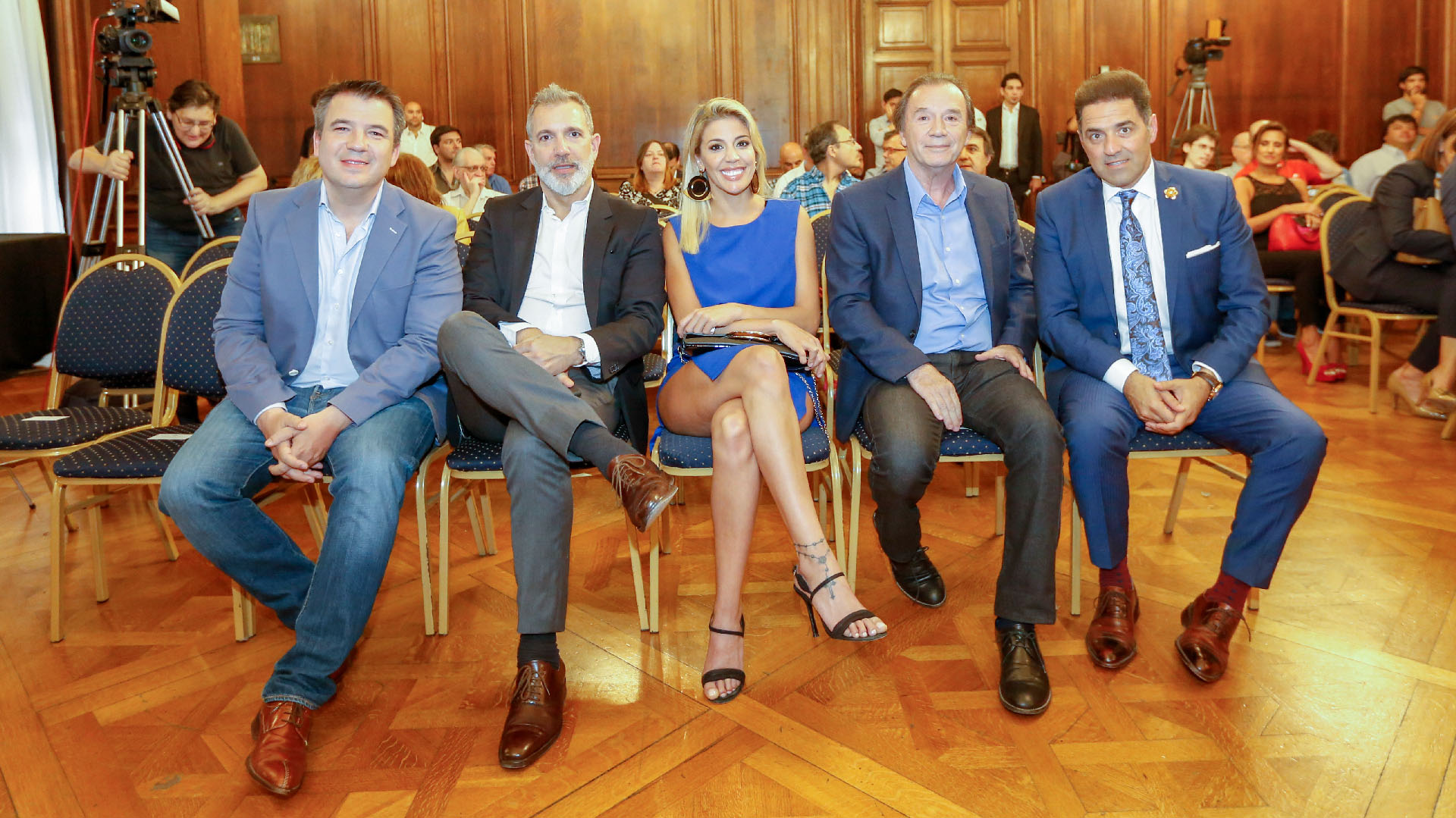 Recondo, Duggan, Gallardo, Beldi y Iúdica, en la tarde del lunes en la Legislatura