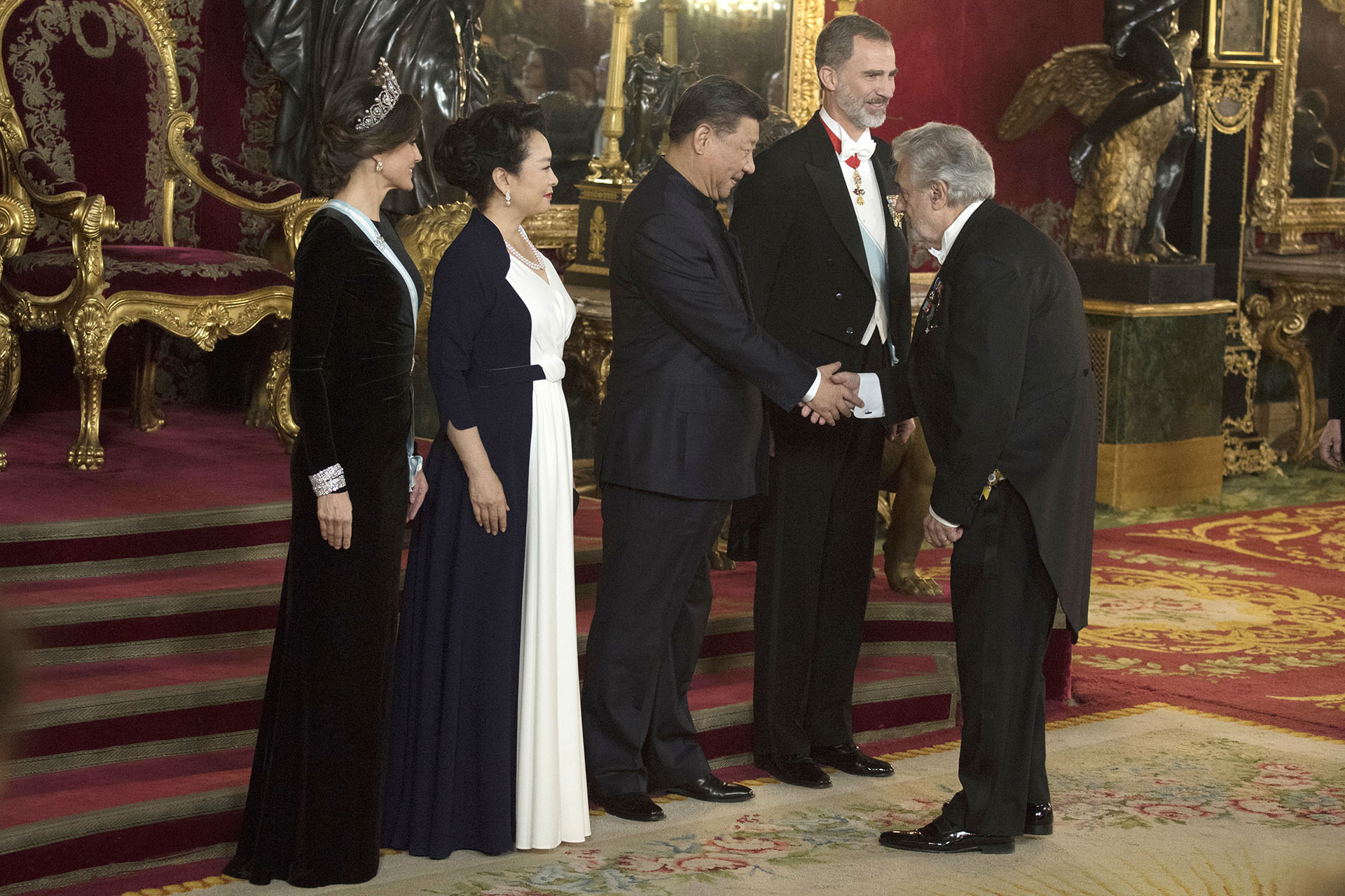 Domingo con el presidente de China, Xi Jinping. (AP)