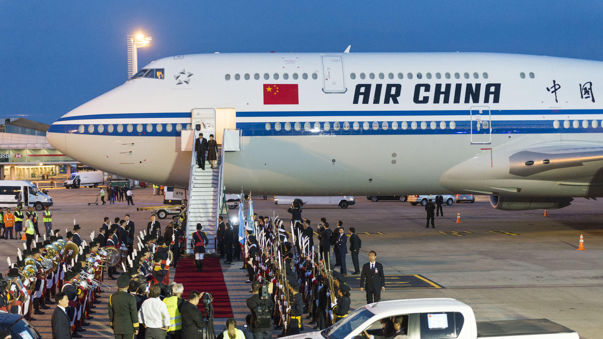 El avión del mandatario chino