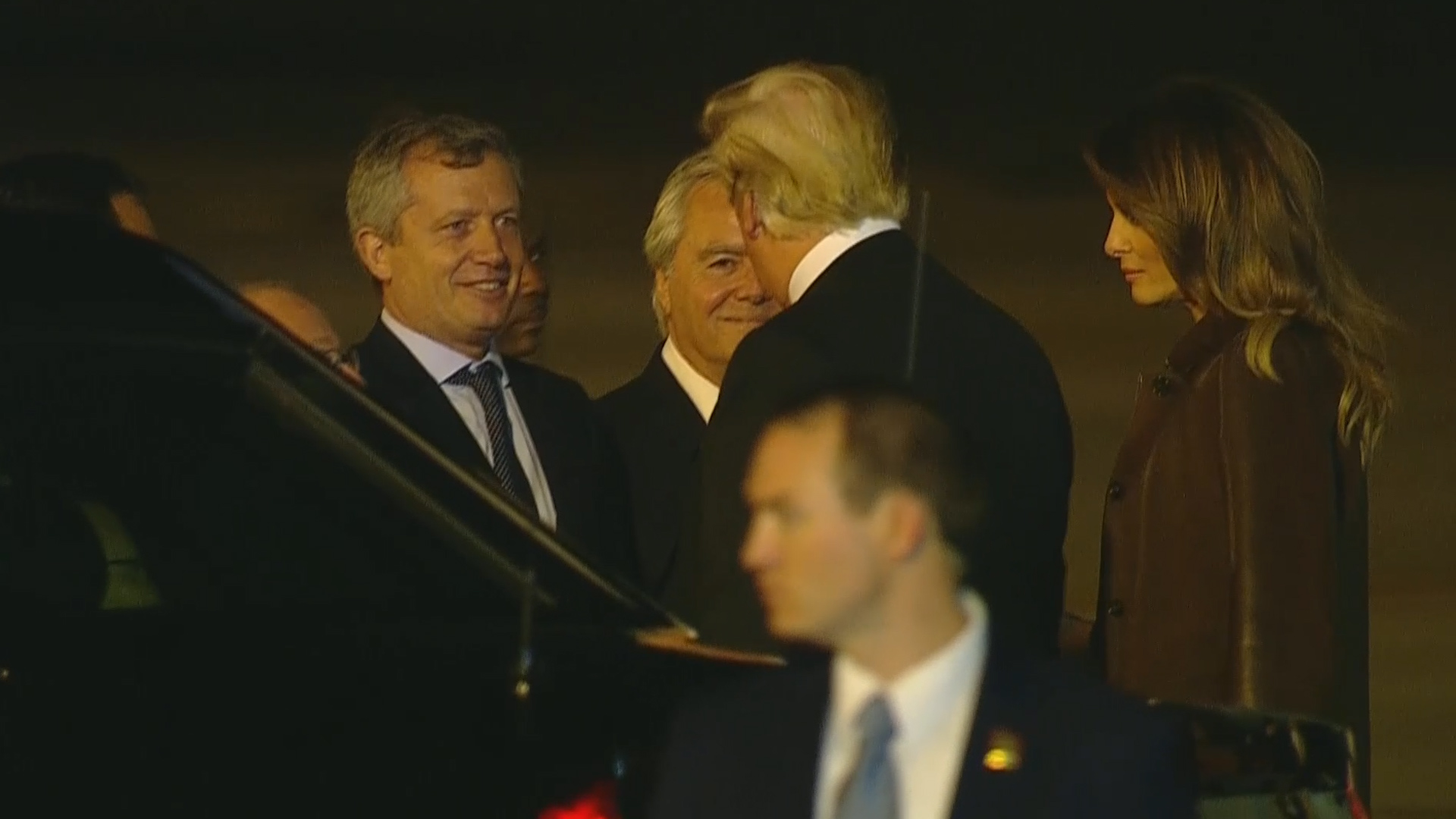 Trump fue recibido por el canciller Jorge Faurie, el ministro de Educación Alejandro Finocchiaro, el presidente de la Cámara de Diputados, Emilio Monzó, y el presidente provisional del Senado, Federico Pinedo.