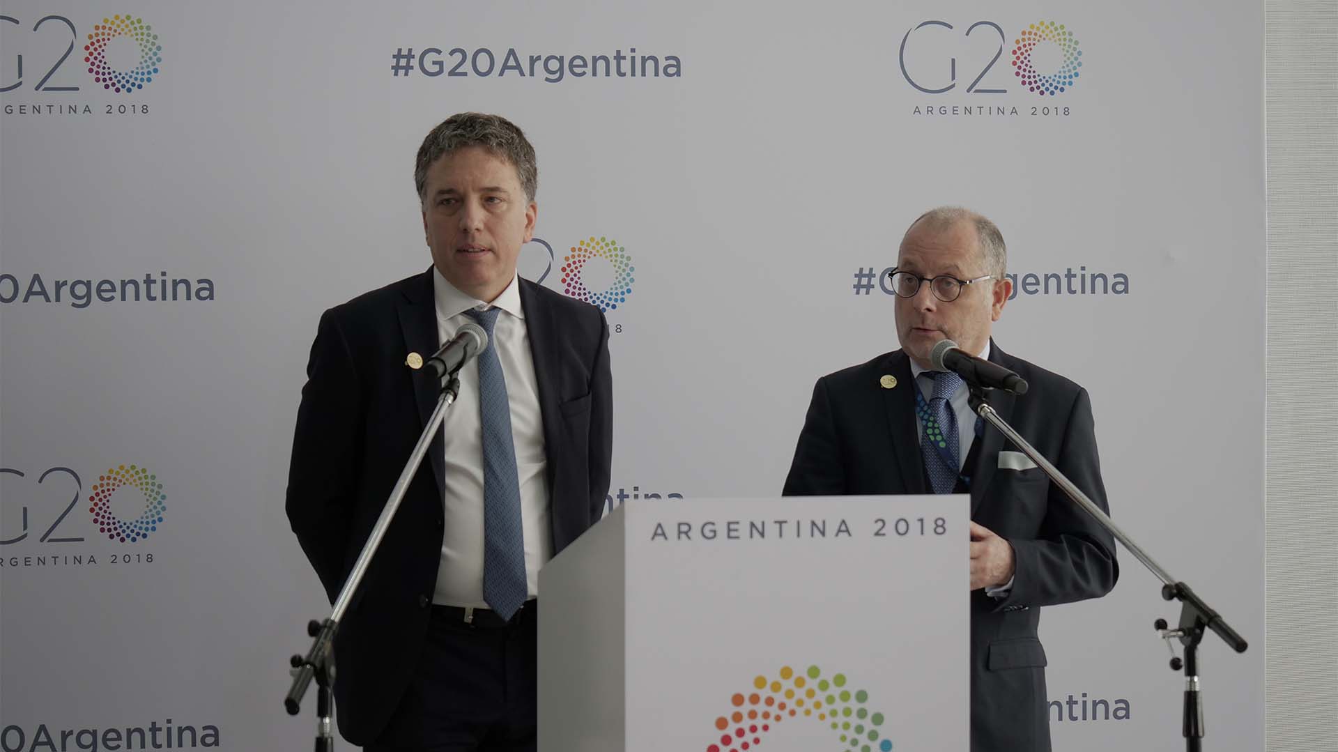 El ministro de Hacienda Nicolás Dujovne y el Canciller Jorge Faurie