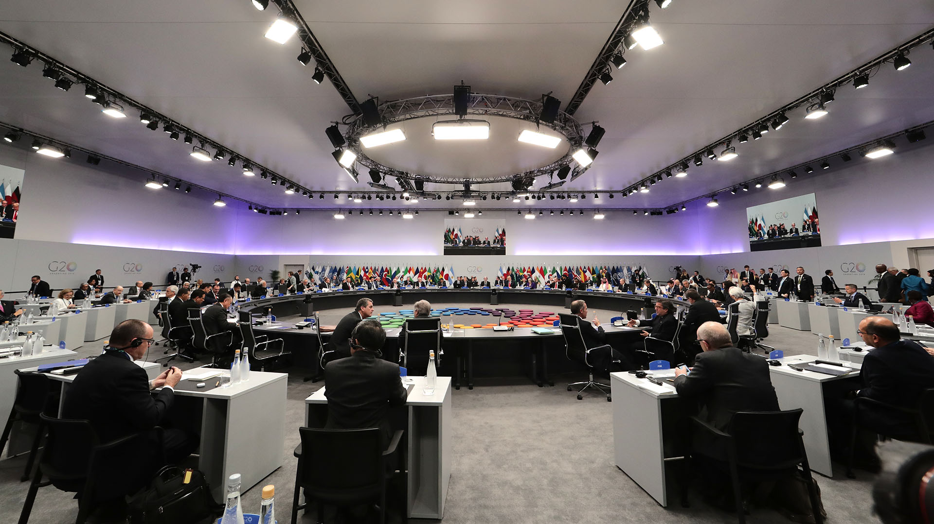 El hall donde se realizó el plenario de presidentes