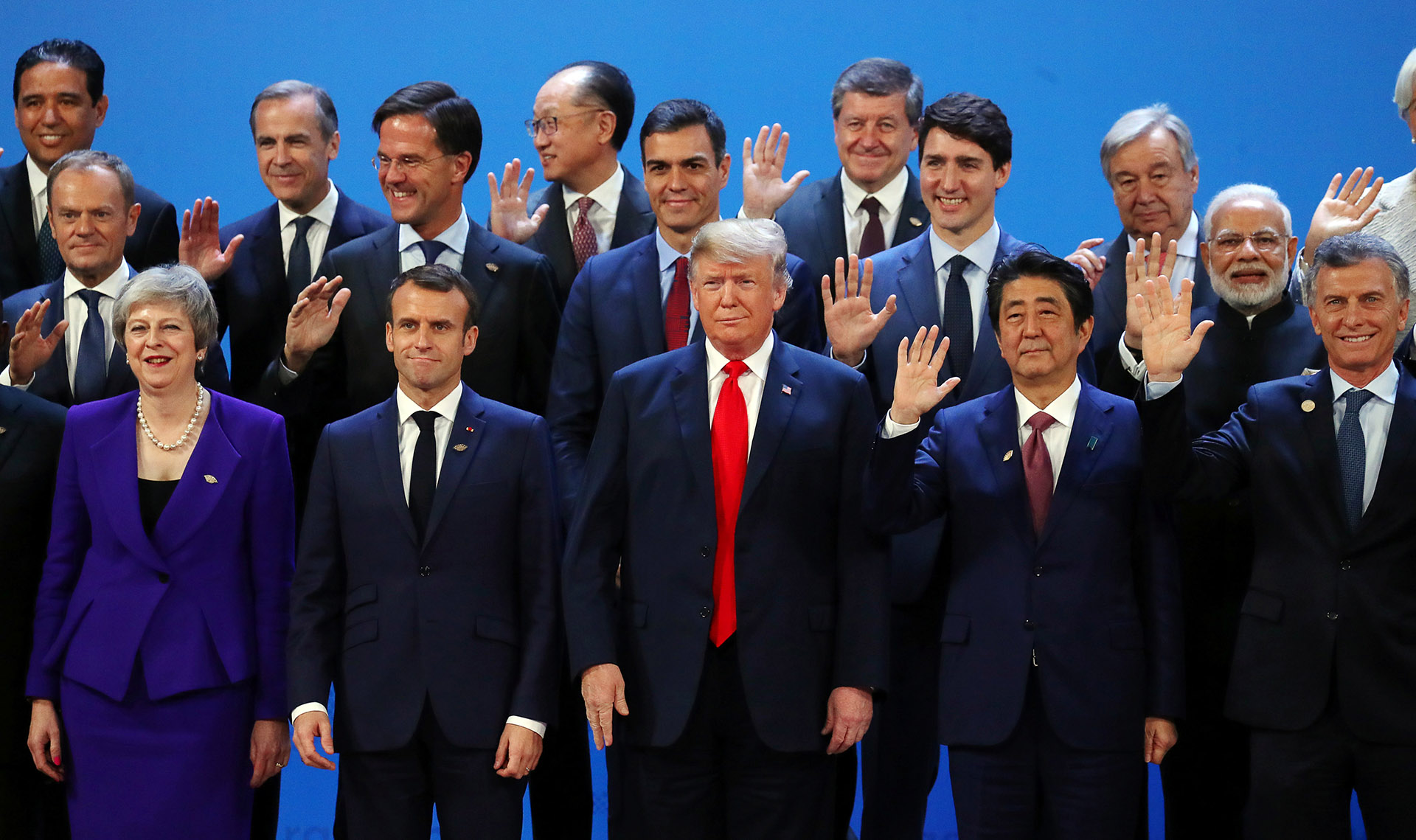 Los presidentes en la tradicional foto de familia (Reuters)