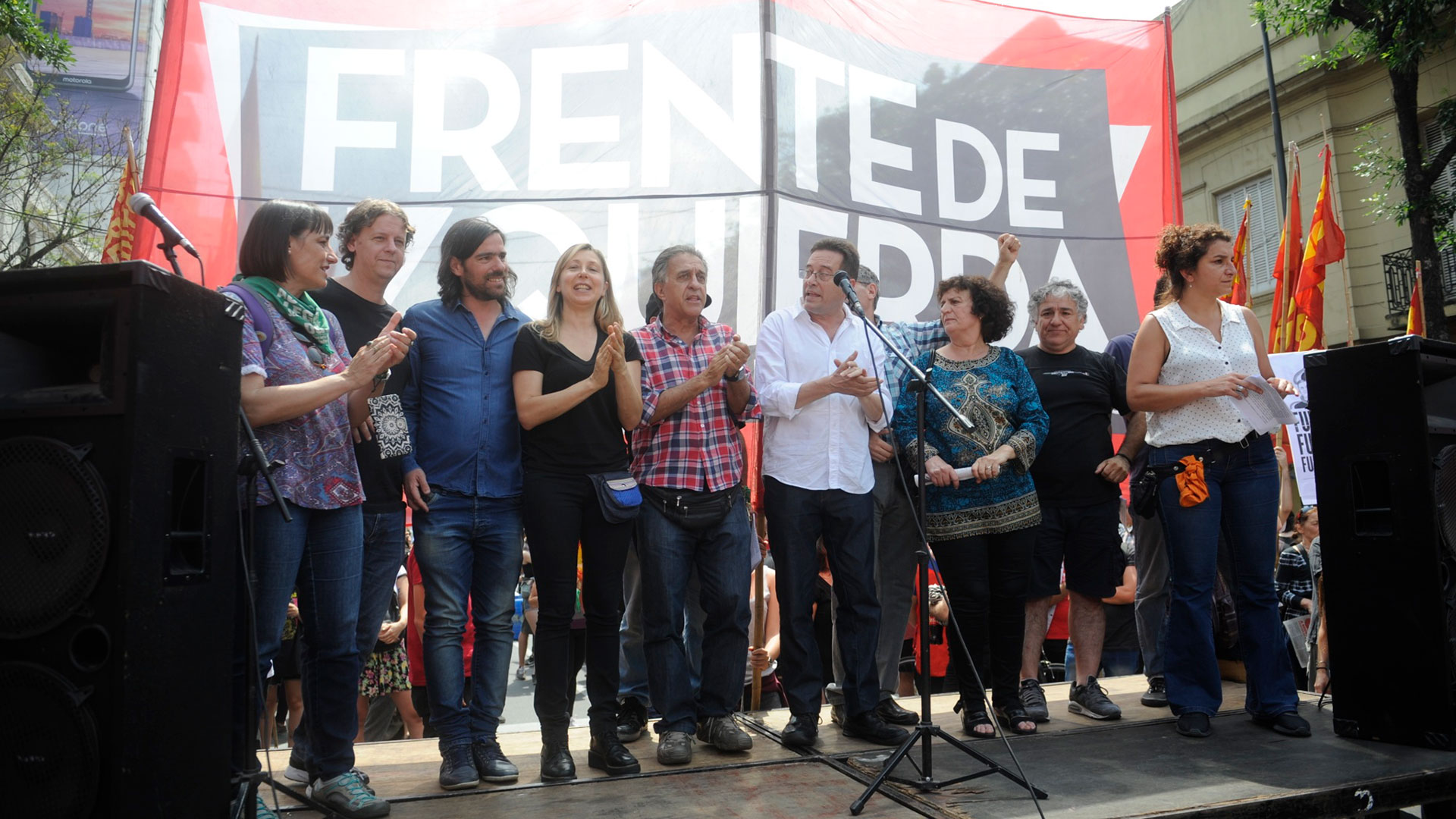 Los dirigentes de izquierda se unieron para expresar el rechazo a la organización del G20