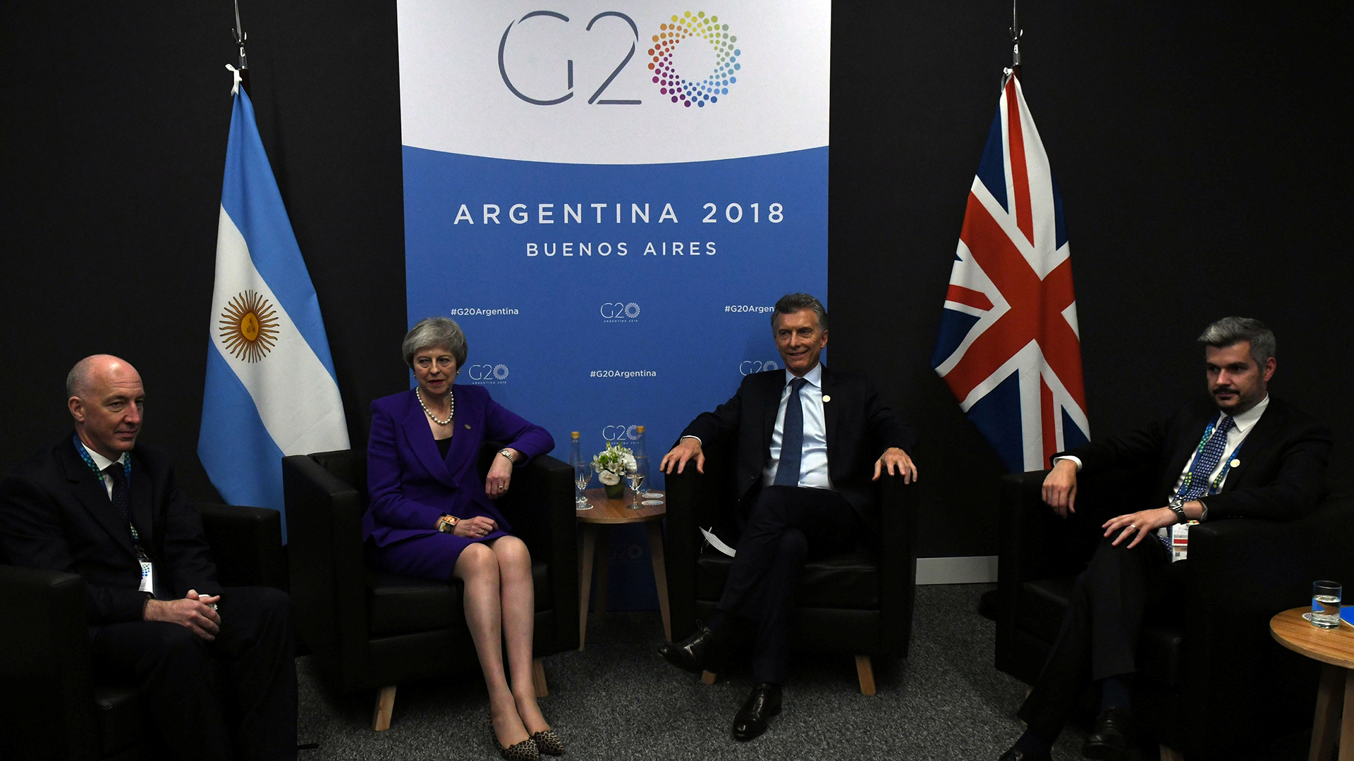 May con Macri y Peña