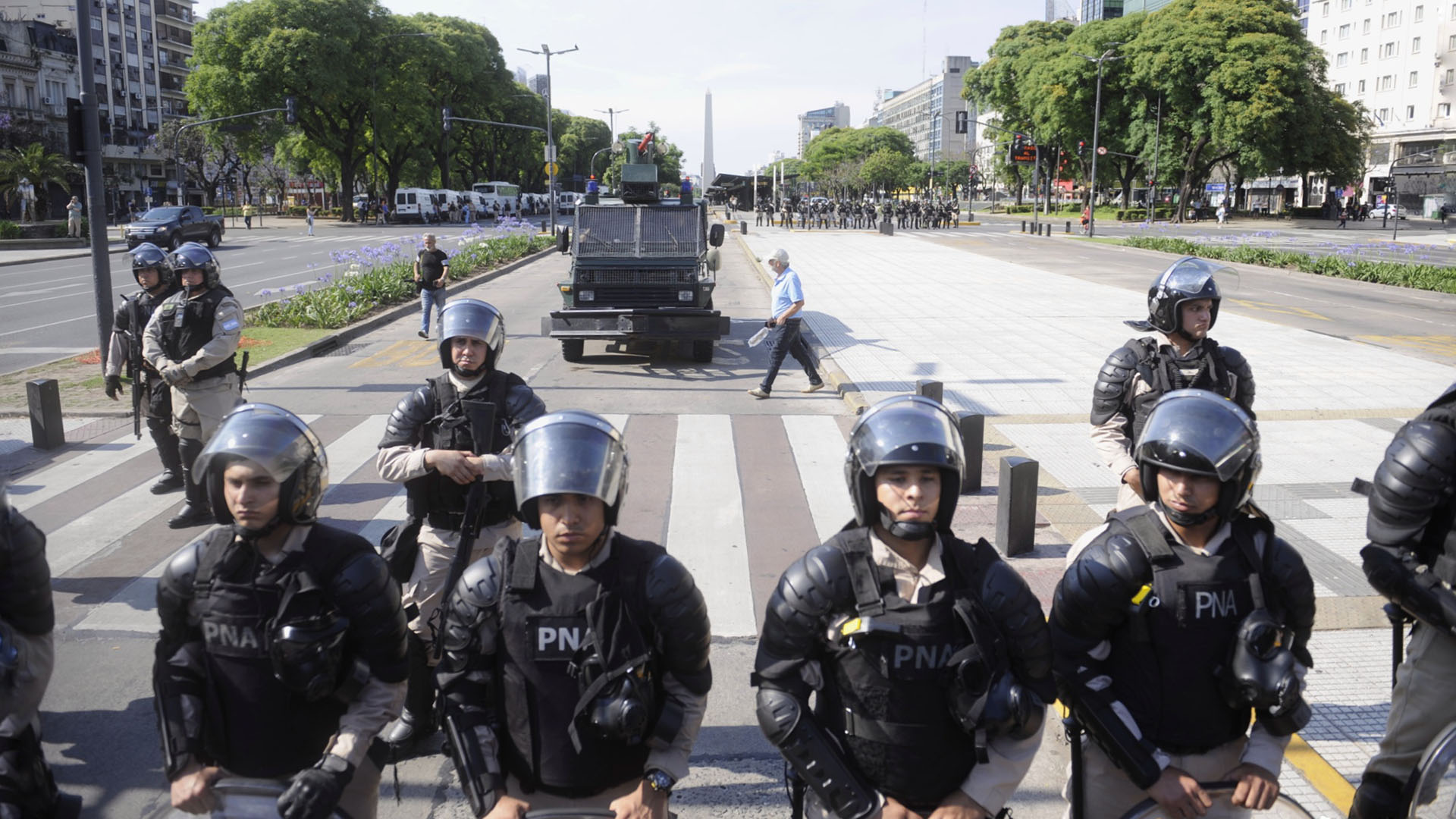 El centro de la ciudad de Buenos Aires estuvo blindado por las fuerzas de seguridad