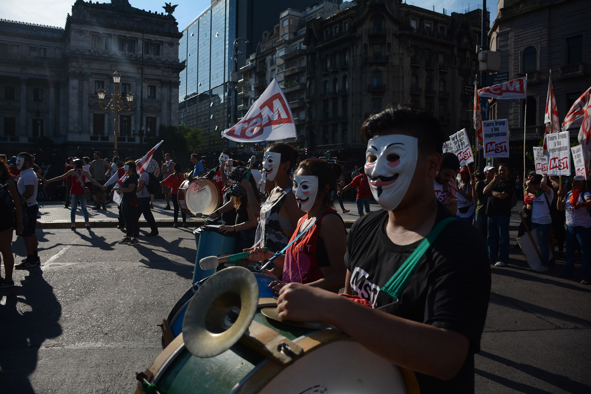 La protesta se llevÃ³ a cabo en la zona cercana al Congreso de la NaciÃ³n