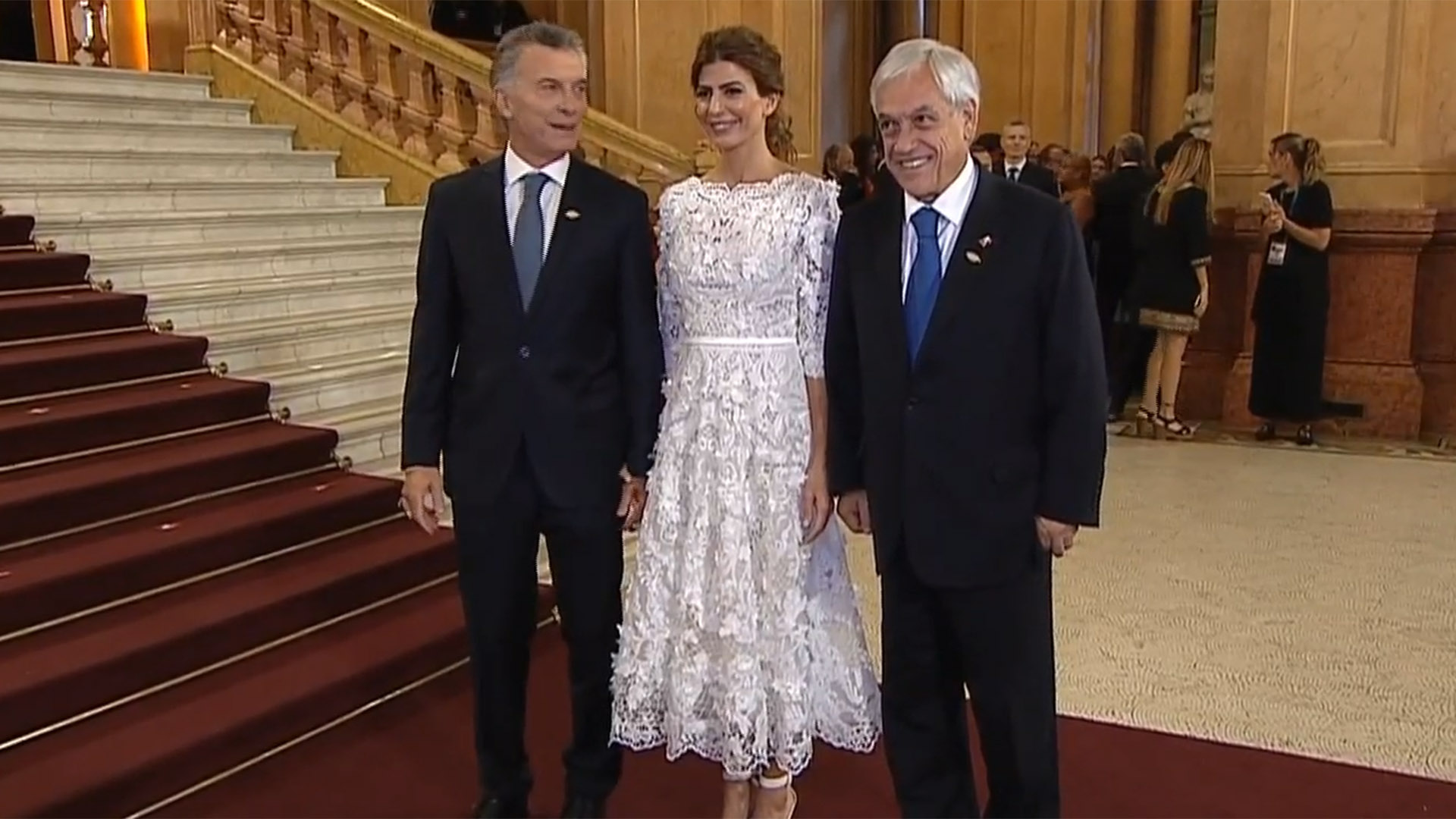 Macri y Awada junto a Sebastián Piñera