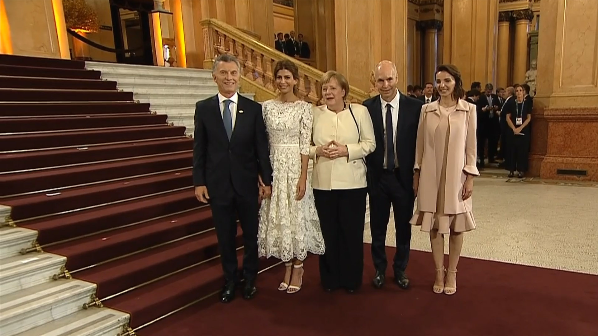 Macri, Awada, Rordíguez Larreta y Diez recibieron a Angela Merkel