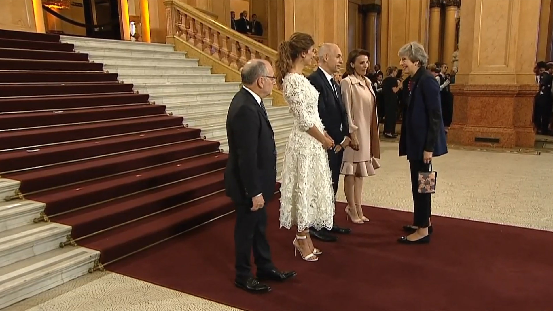 Macri, Awada, Rodríguez Larreta y Diez recibieron a Theresa May