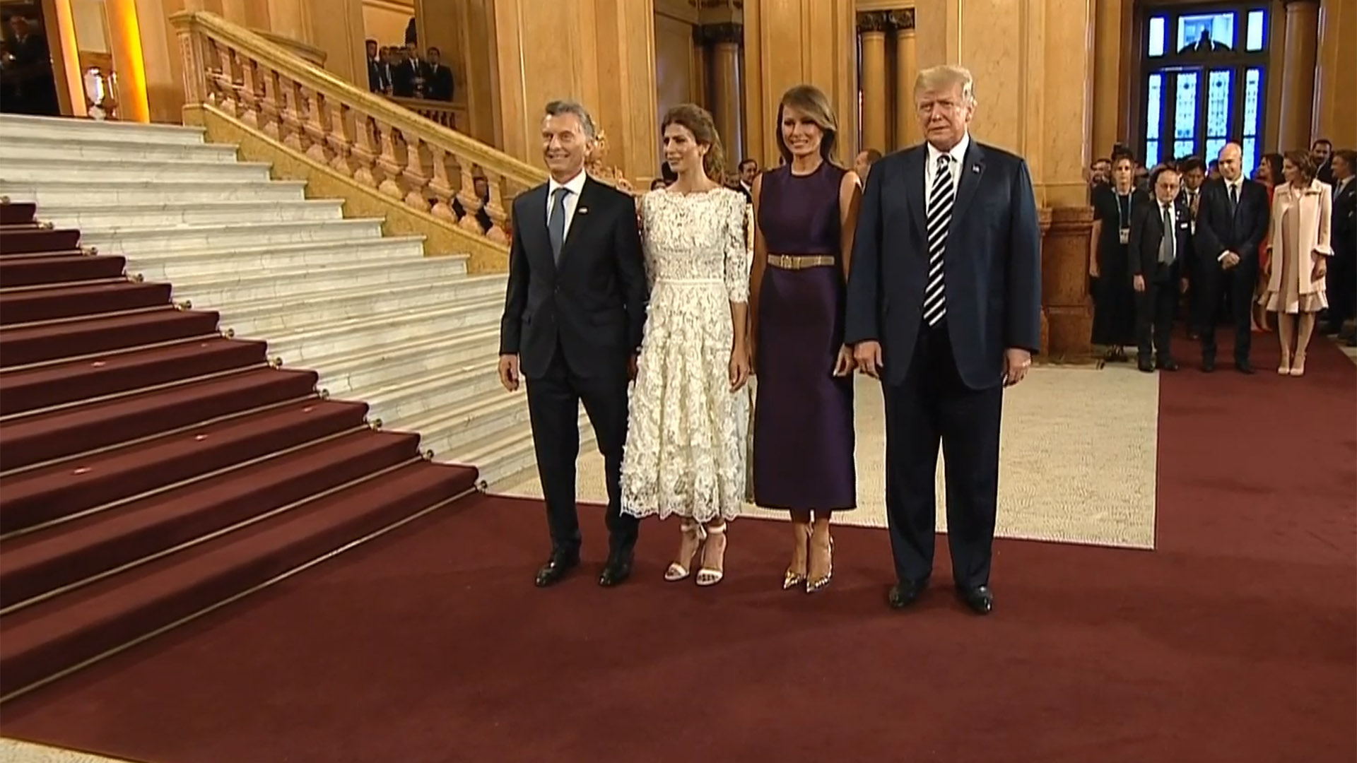 Macri, Awada, Melania Trump y Donald Trump
