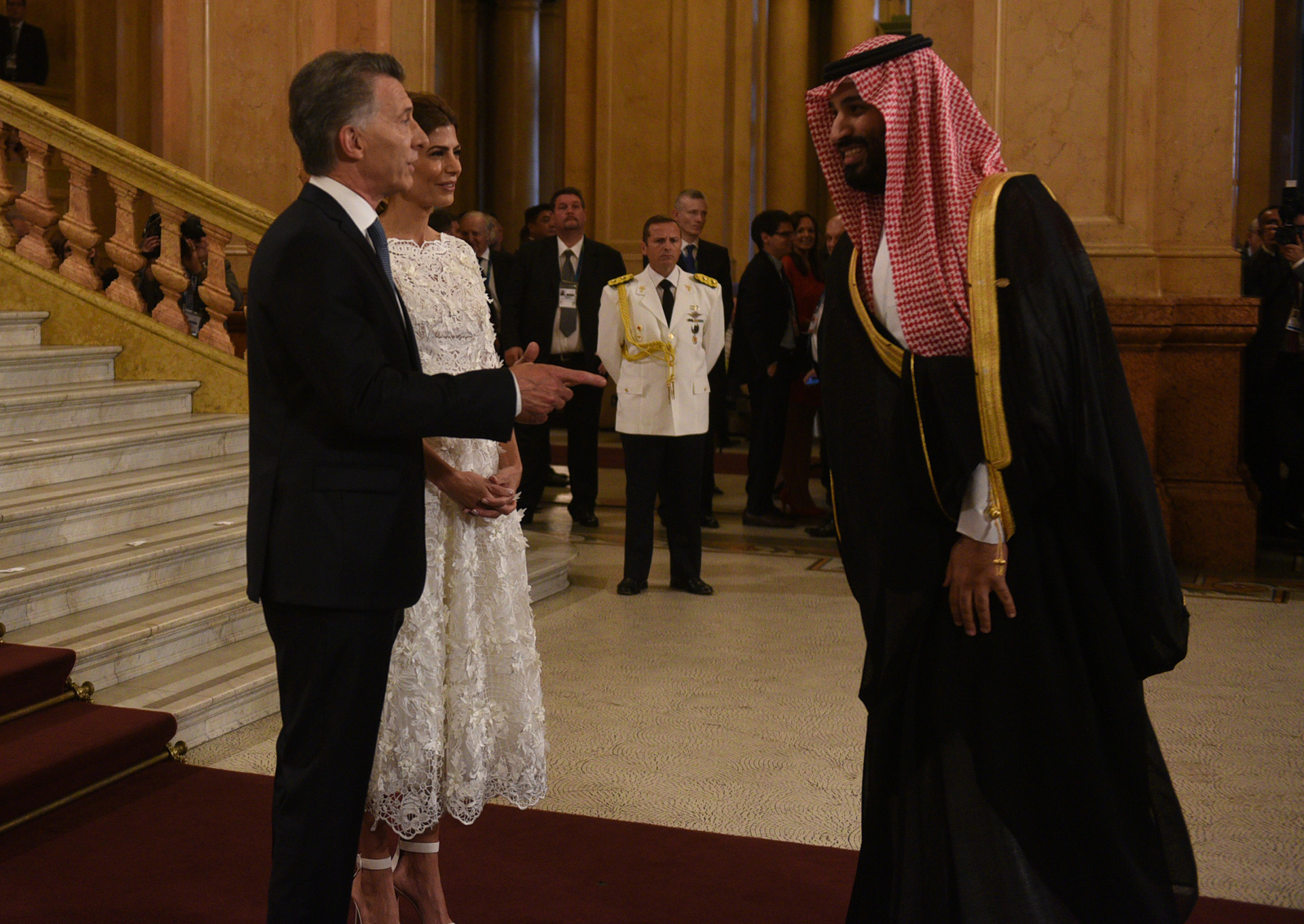 El saludo de Macri a Mohammed bin Salman