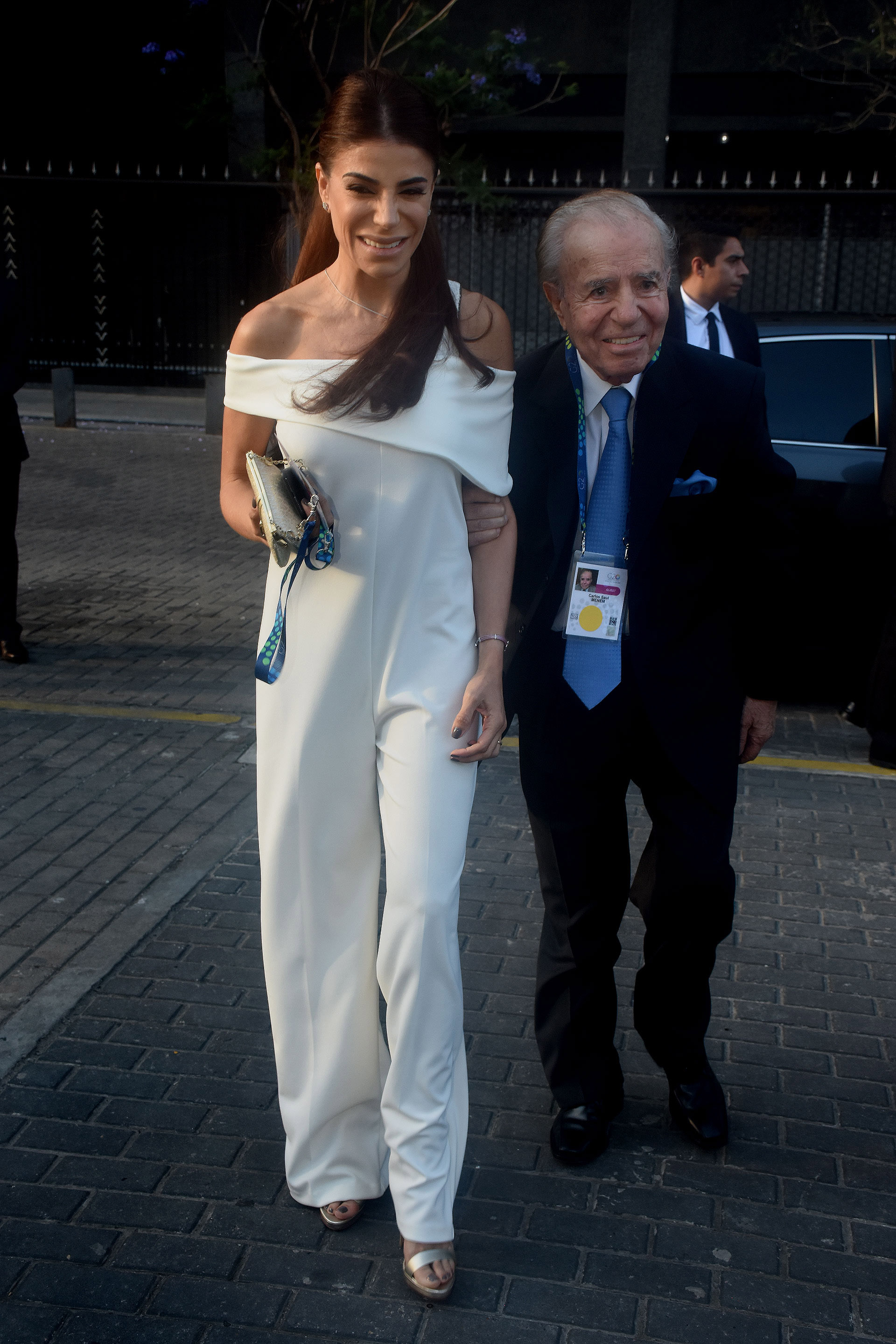 Carlos Menem llegó acompañado por su hija Zulemita