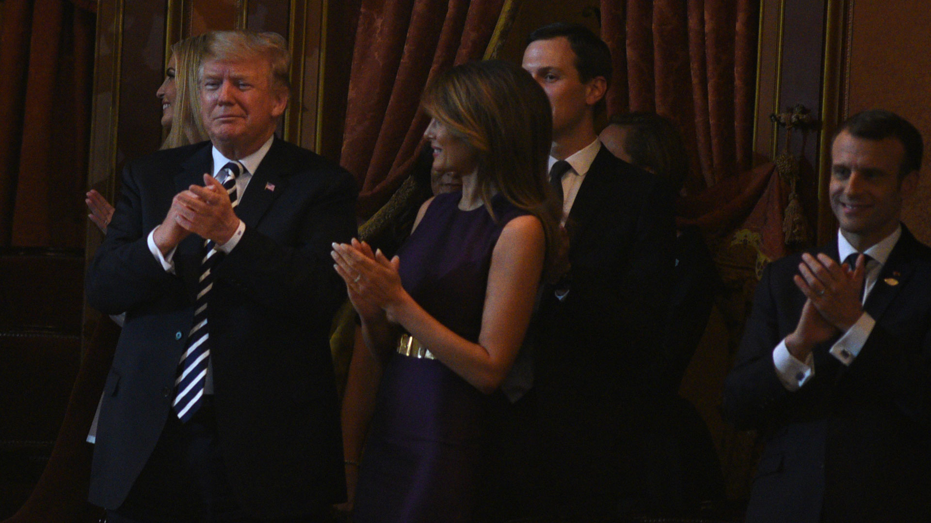 Trump y Melania tras el show
