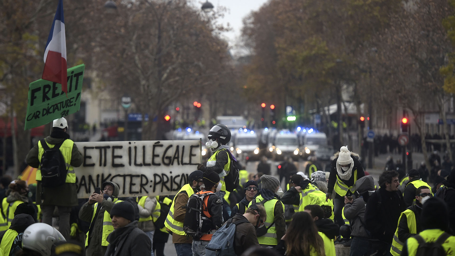 Esta nueva manifestación es ahora observada con recelo por el ejecutivo de Macron, que accedió a la presidencia francesa hace solamente 18 meses y cuya popularidad cae de forma imparable (Lucas BARIOULET / AFP)