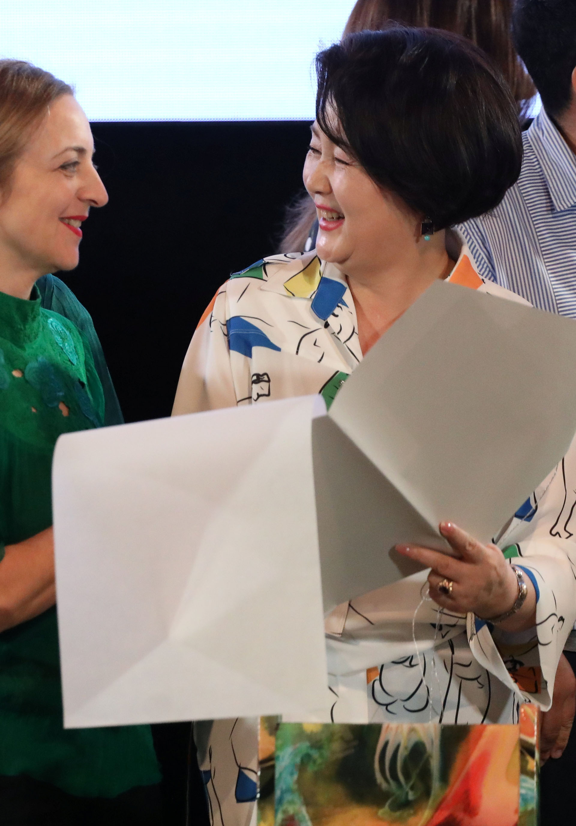 La primera dama de Corea del Sur Kim Jung-sooken el Malba