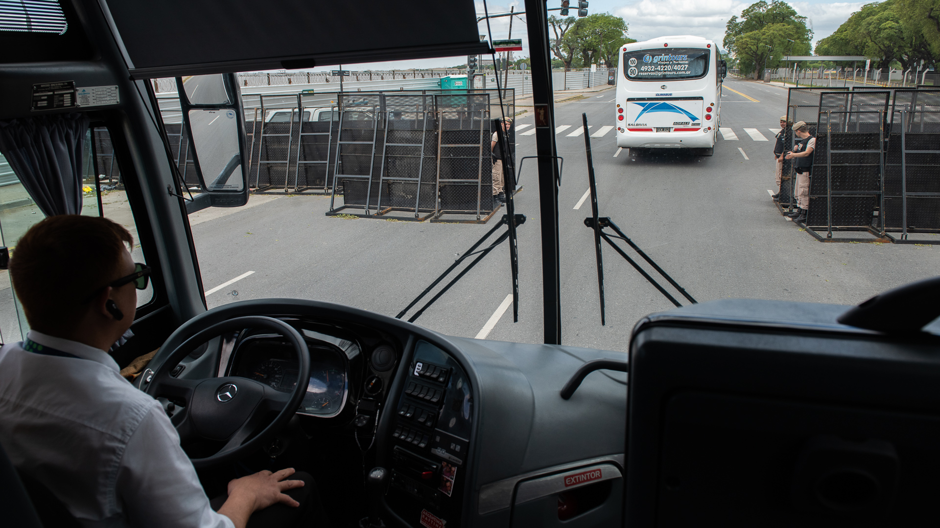 La entrada al Centro Internacional de Medios (PBC, por sus siglas en inglés) se realizó a través de transfers dispuestos en tres puntos de la ciudad de Buenos Aires
