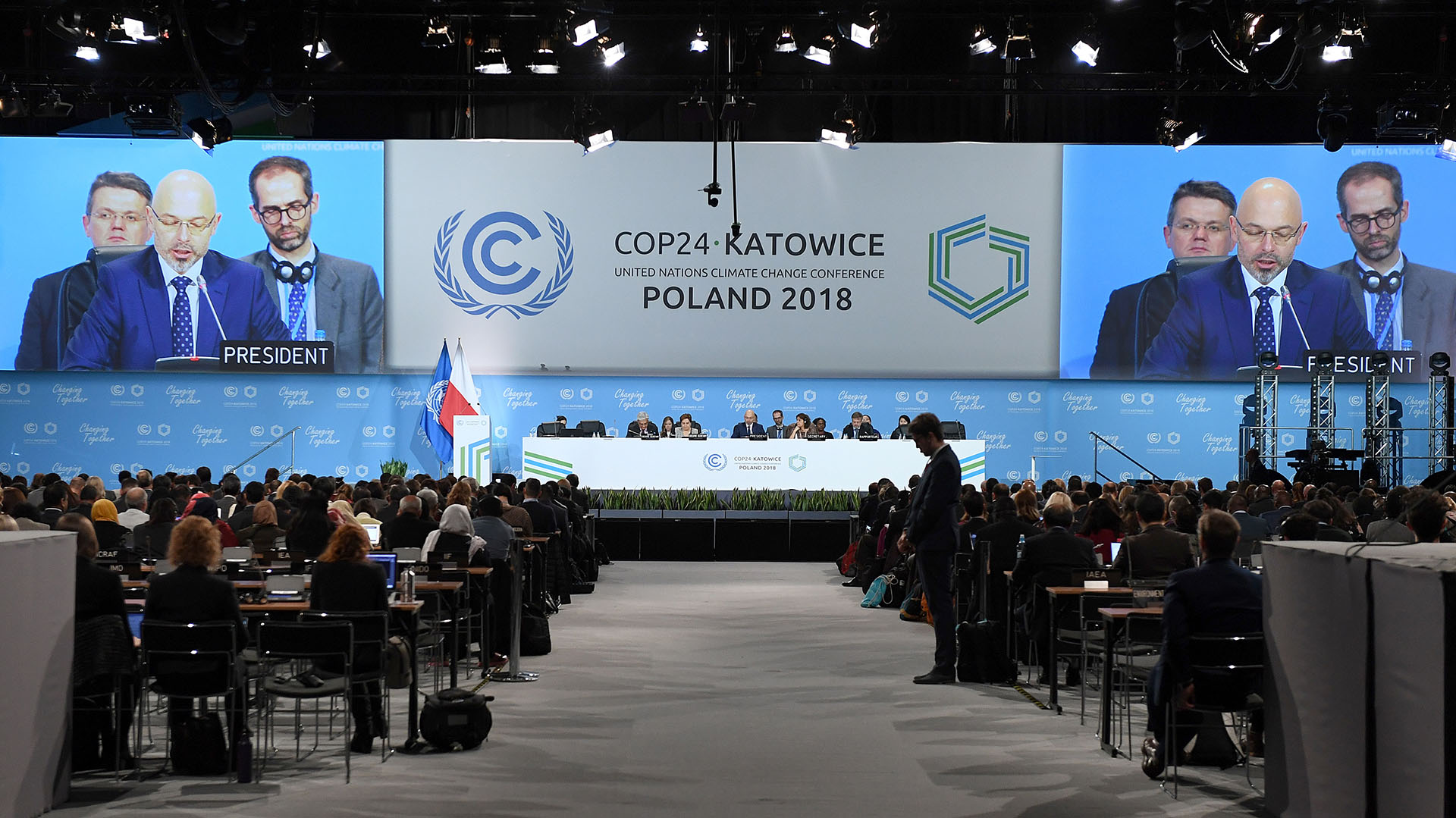 Inauguración de la COP 24 en Katowice, Polonia. (Janek SKARZYNSKI / AFP)