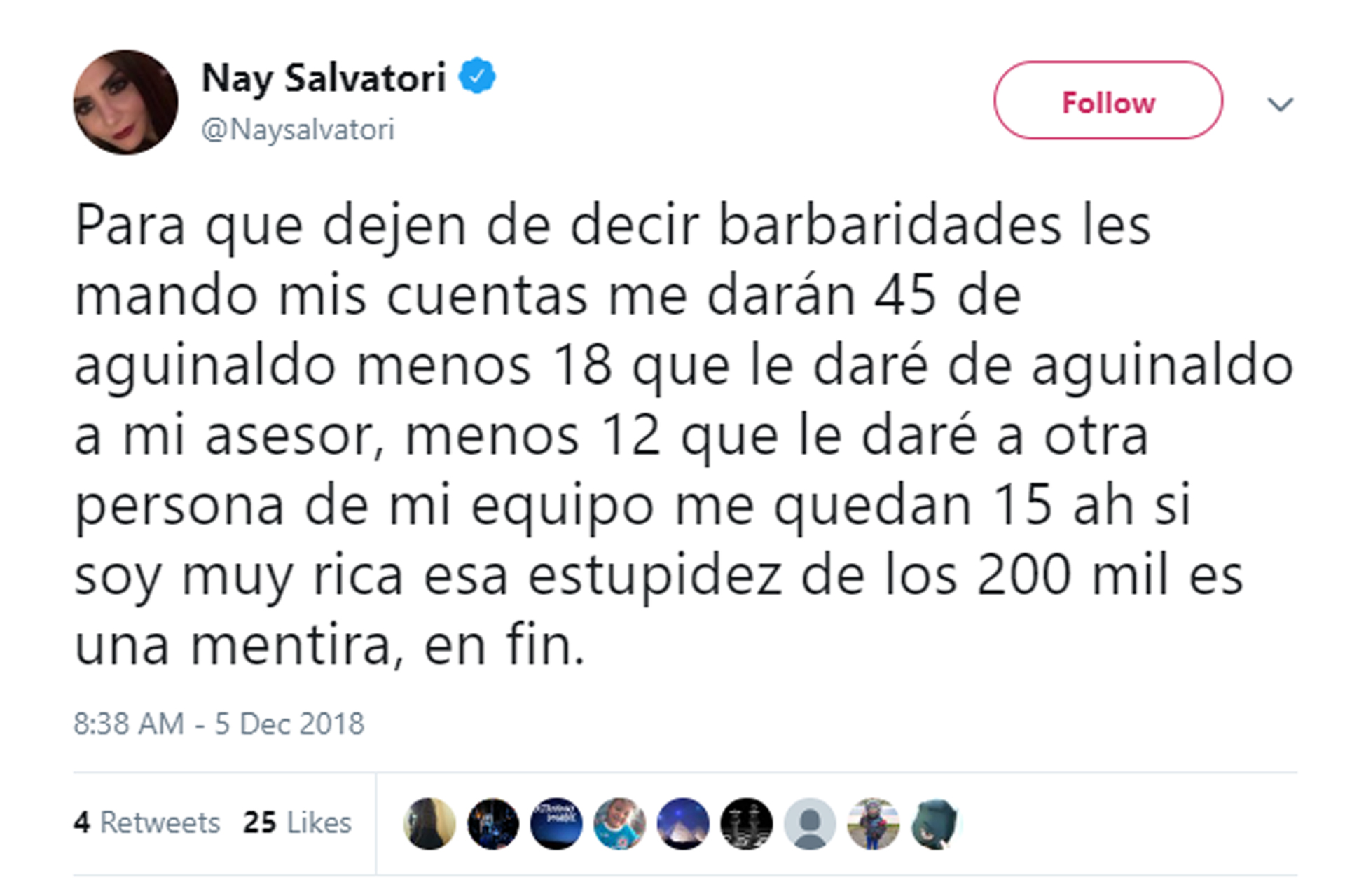 Explicación de Nay Salvaotori, diputada que impulsa el “pollotón” (Foto: Twitter)