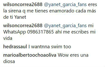 Además de las críticas, siguen los mensajes de deseo hacia Yanet García (Foto: Instagram iamyanetgarcia)