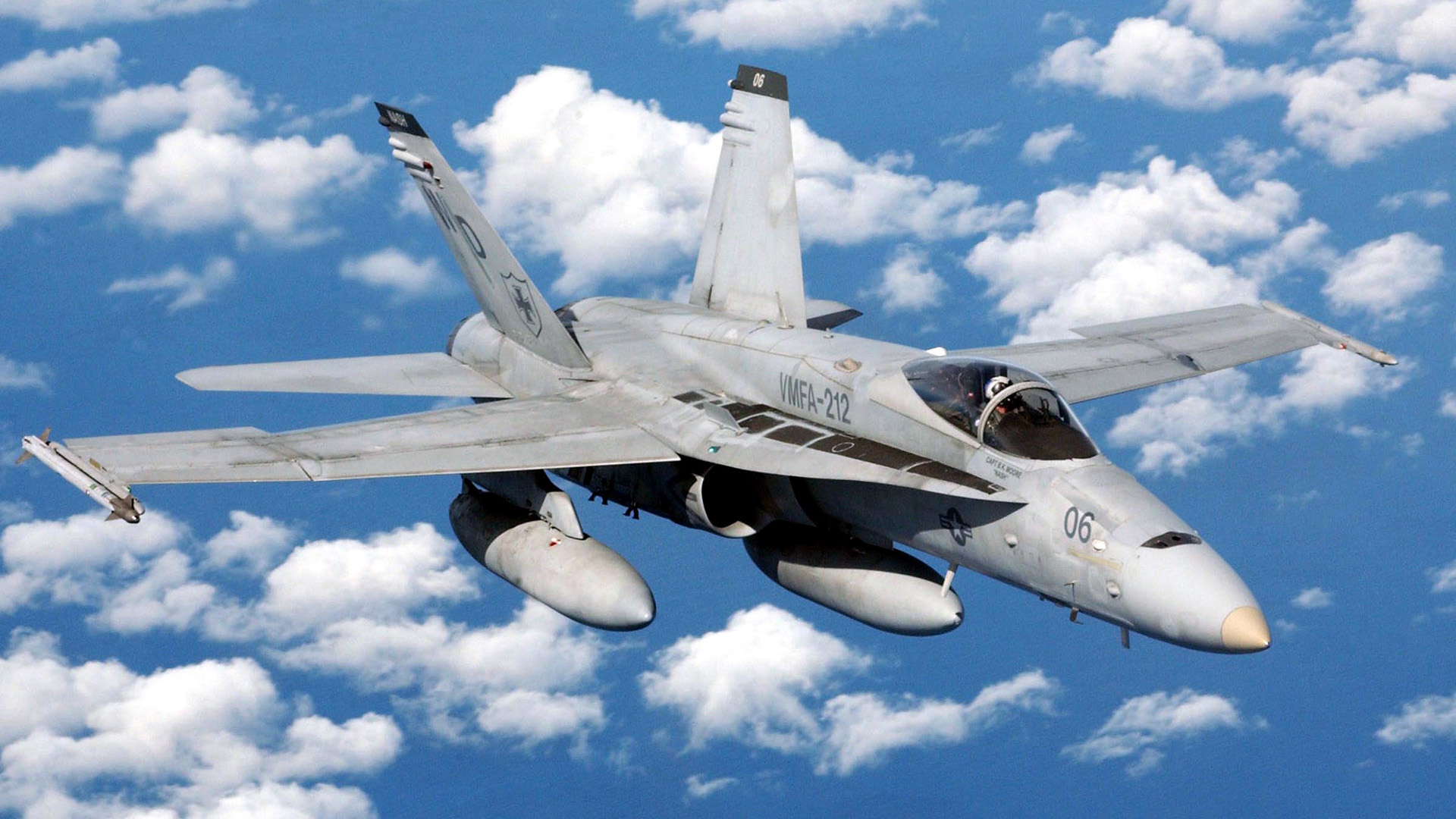 Un caza F-18 Hornet