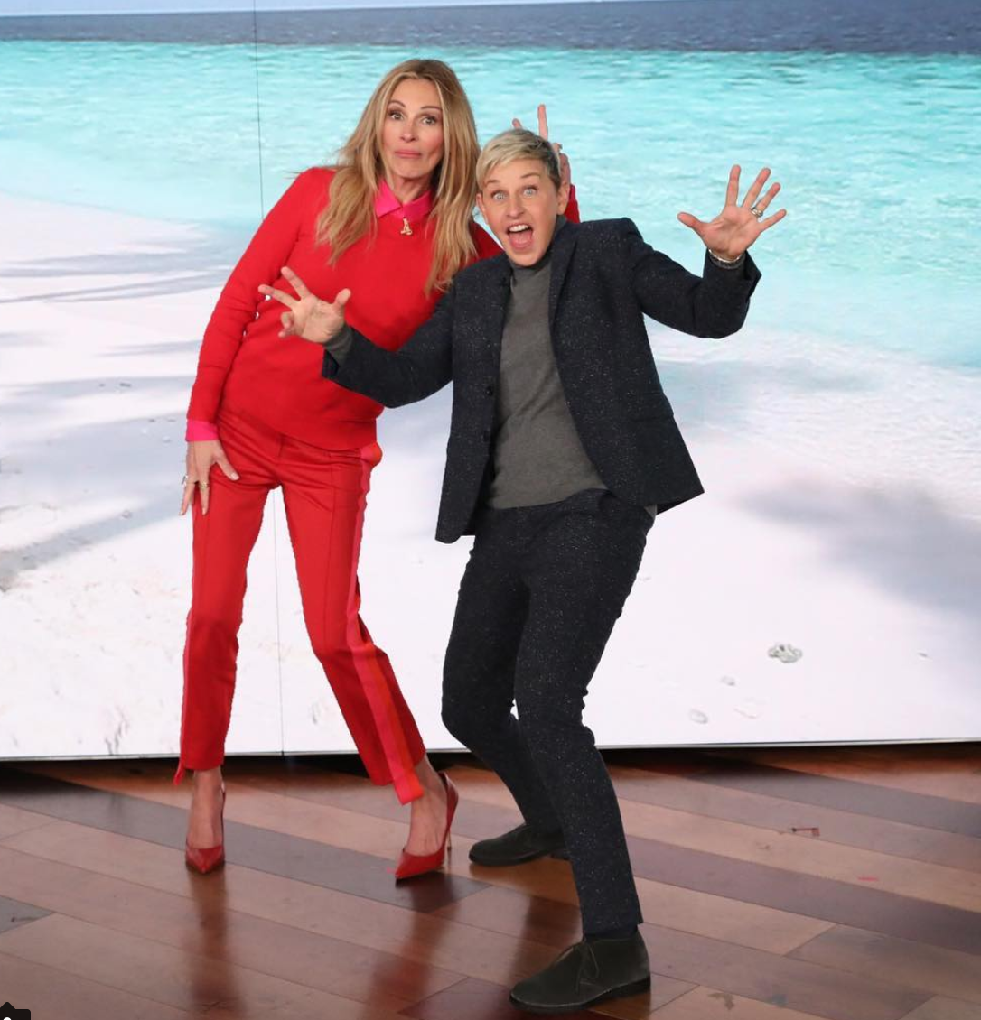 Julia Roberts posó junto a Ellen para sumar seguidores a su cuenta de Instagram (Instagram Ellen Degeneres)