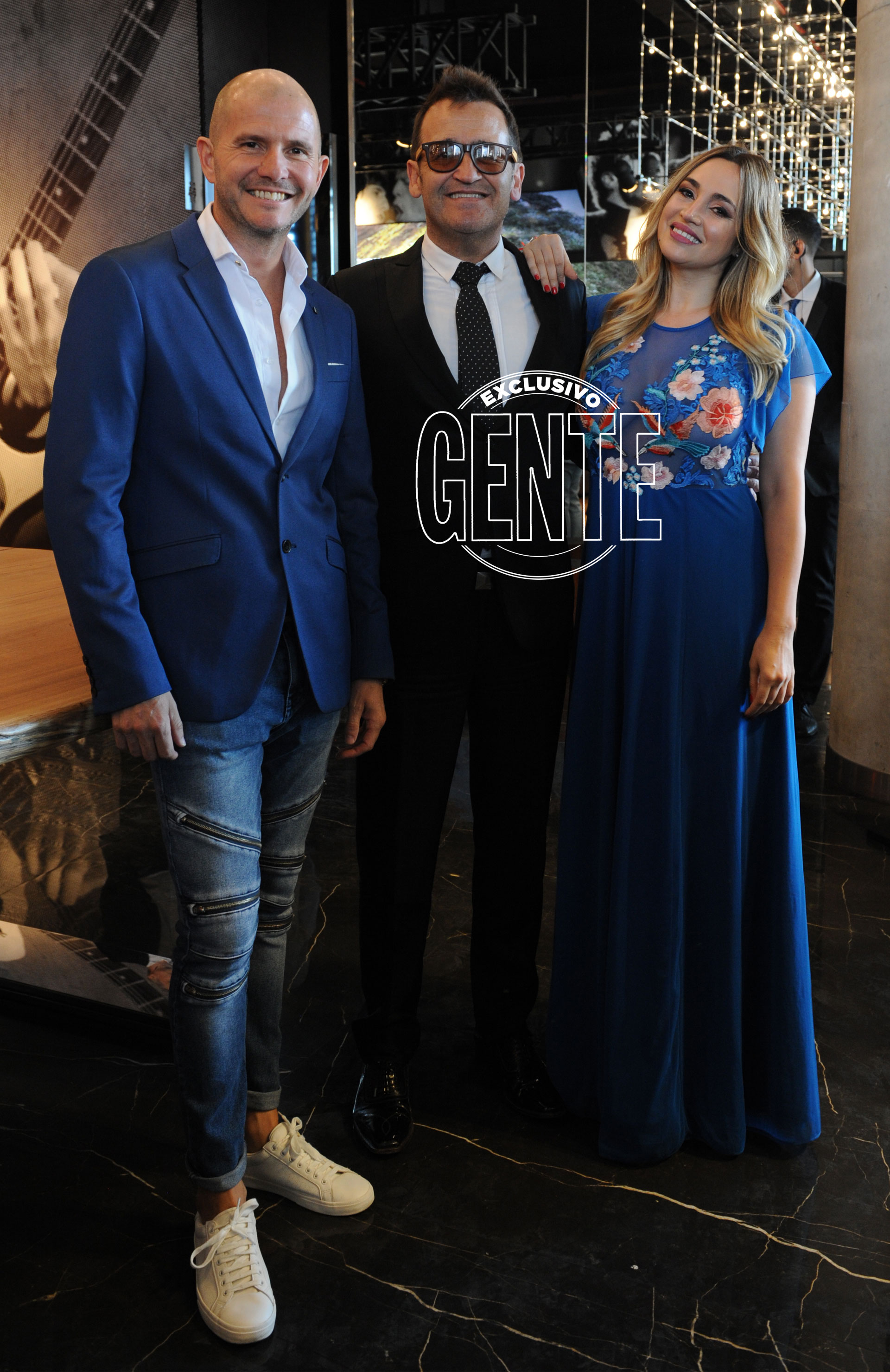 Andrés Teruel, Álvaro Navia y Belén Francese de “Albertito súper humor”. Solo falta Gladys Florimonte. Debutan el 26 de diciembre en el Teatro Holiday II. Foto: Julio César Ruiz/RevistaGENTE