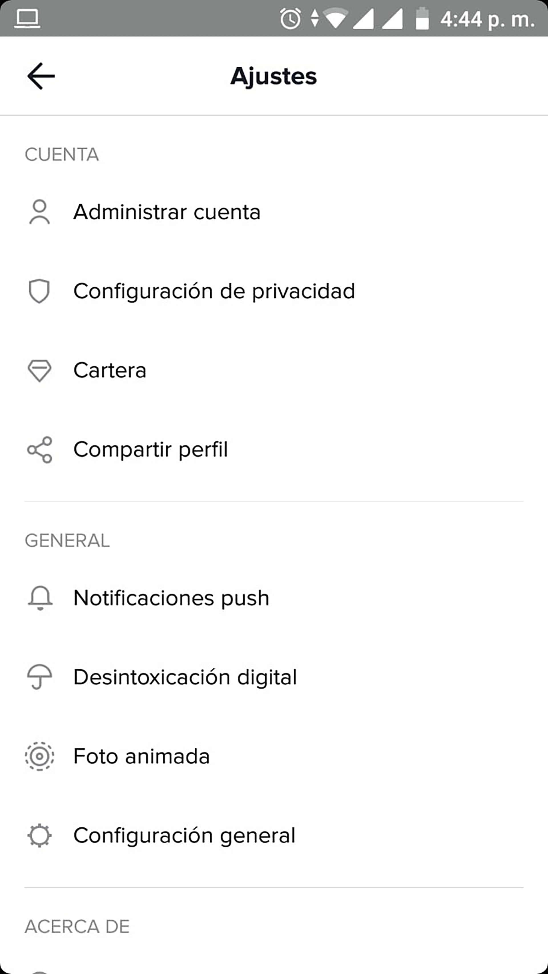 Desintoxicación Digital para gestionar el tiempo de uso de la app.