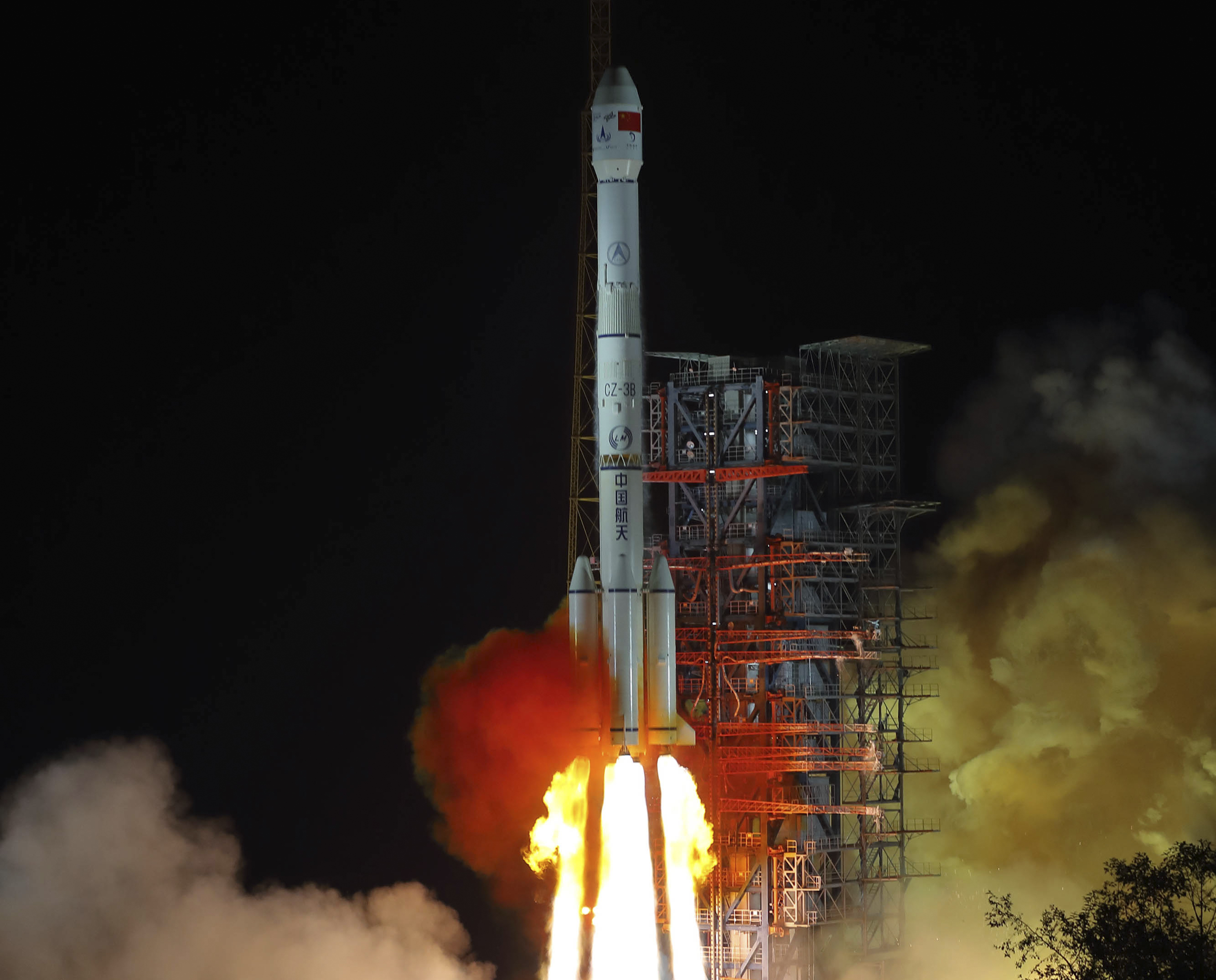 El lanzamiento de la sonda Chang’e 4 el 9 de diciembre de 2018 (Jiang Hongjing/Xinhua via AP)