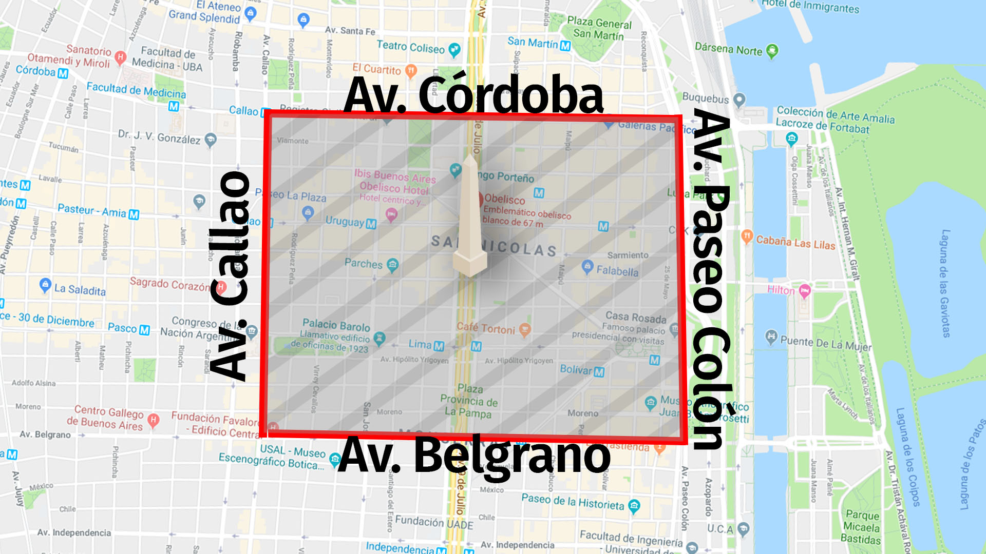 Ese será el perímetro cortado al tránsito