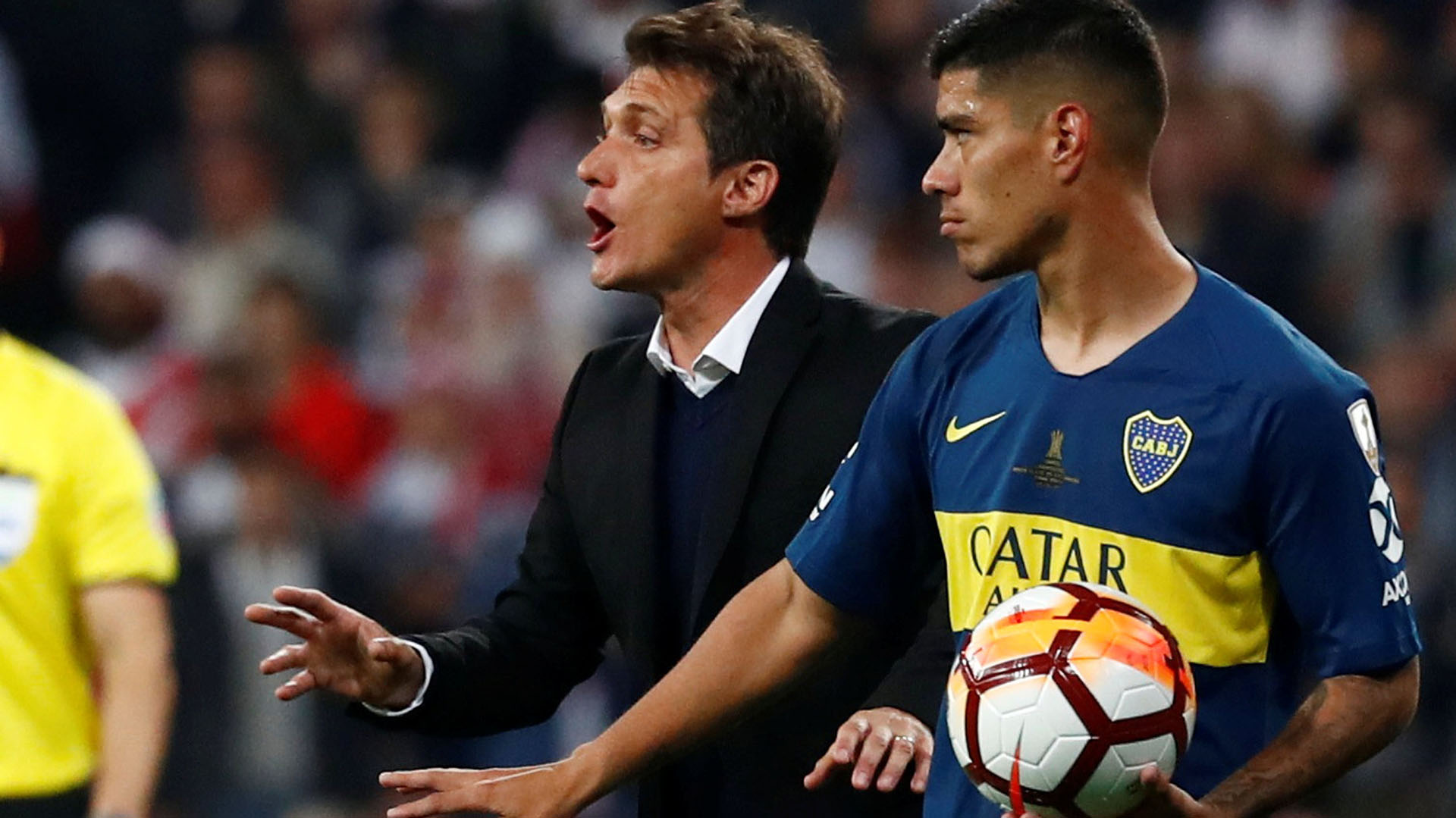 Guillermo vivió el primer tiempo con mucha intensidad