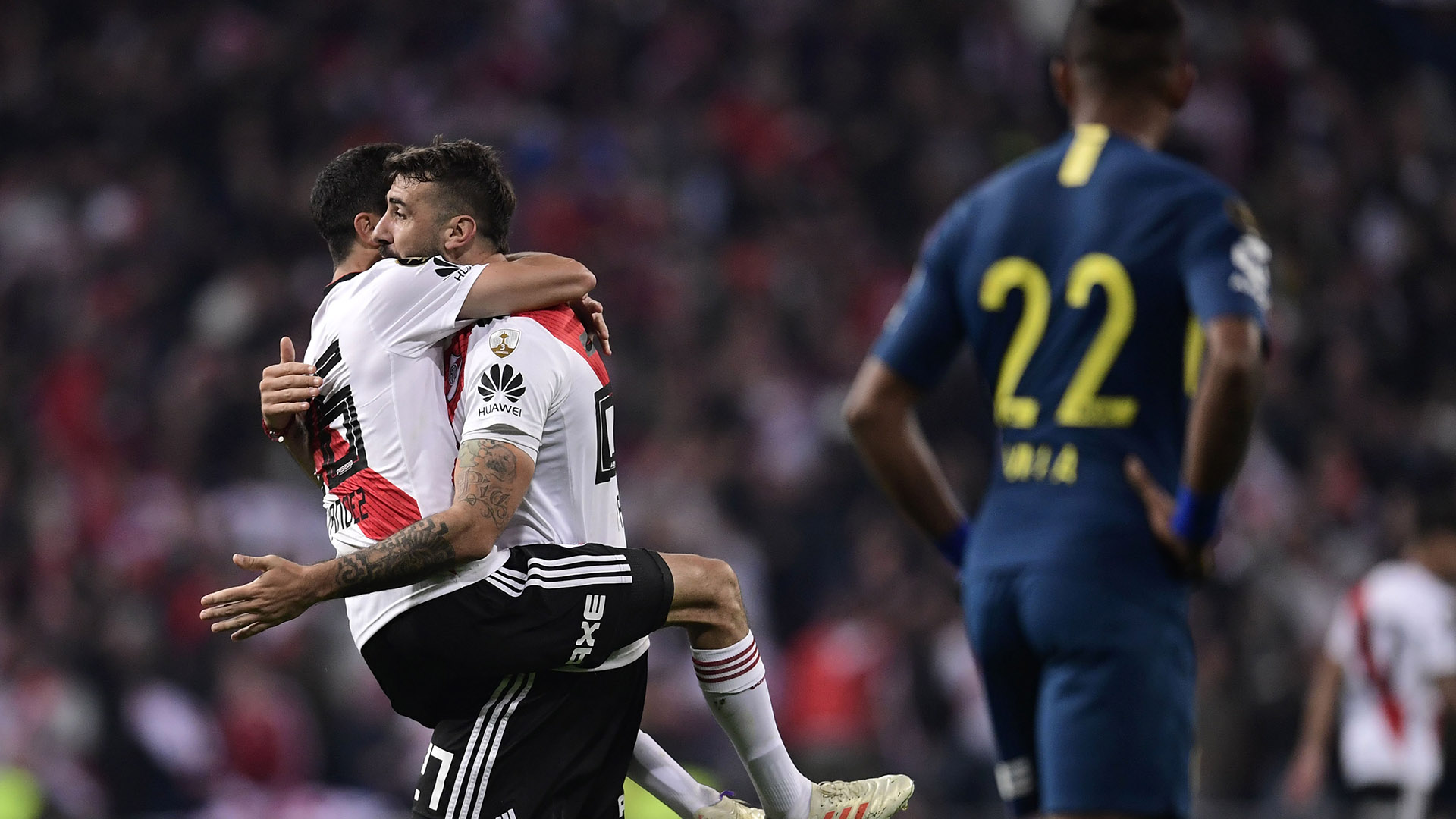 Pero en seguida Pratto pudo gritar su gol