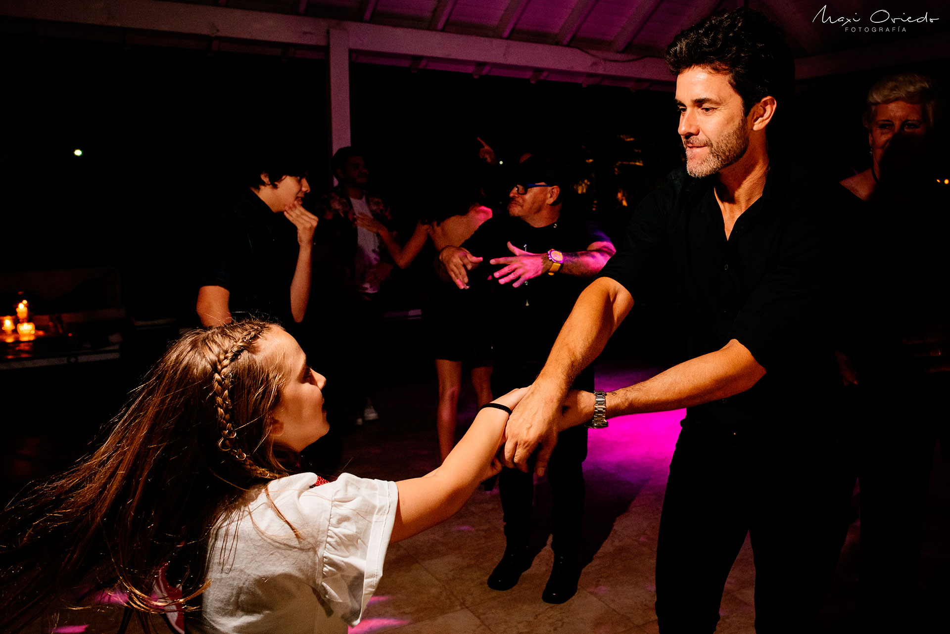 Mariano junto a su hija mayor.