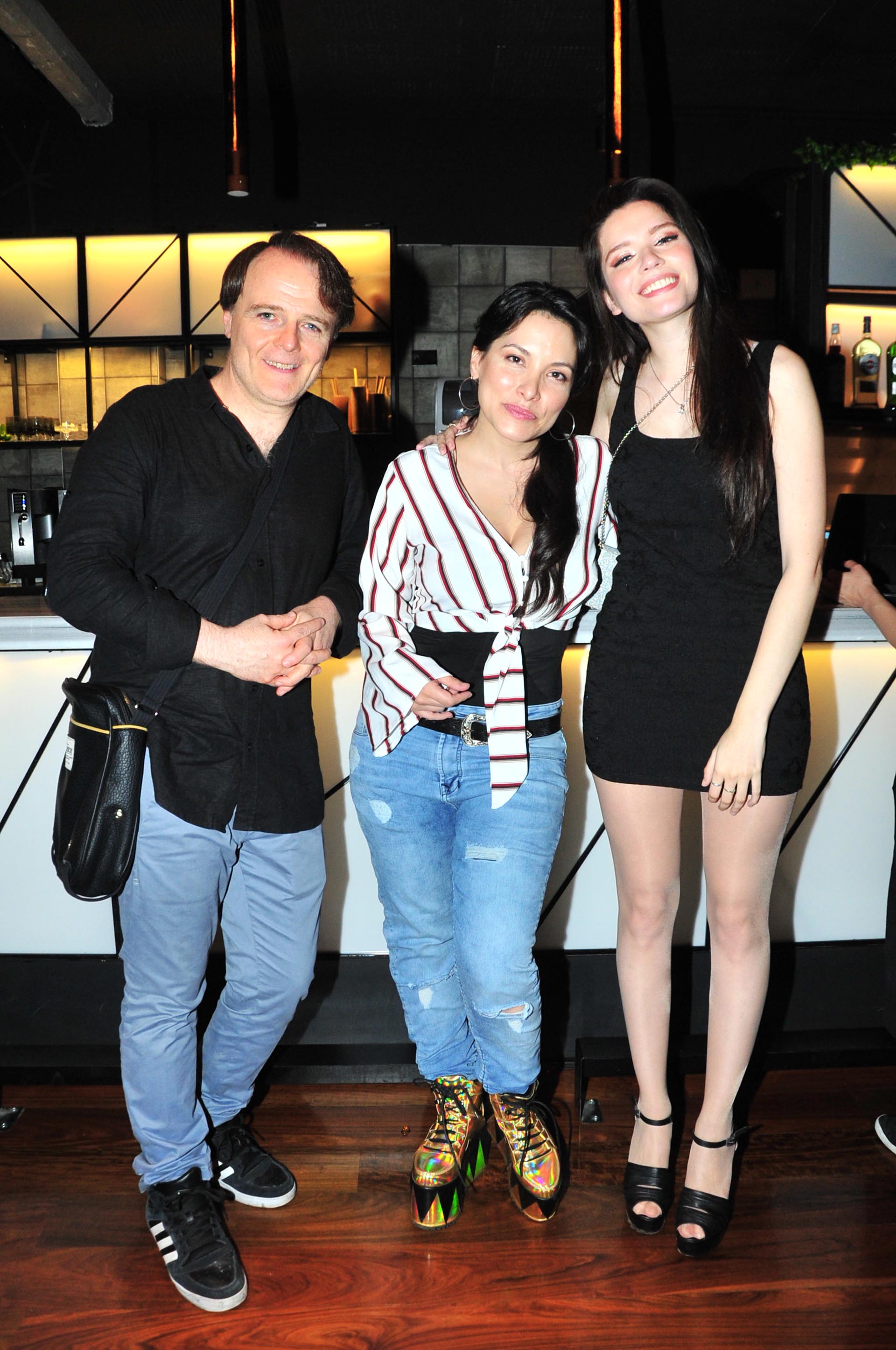 Luis Machín, Griselda Sánchez y Mica Suárez