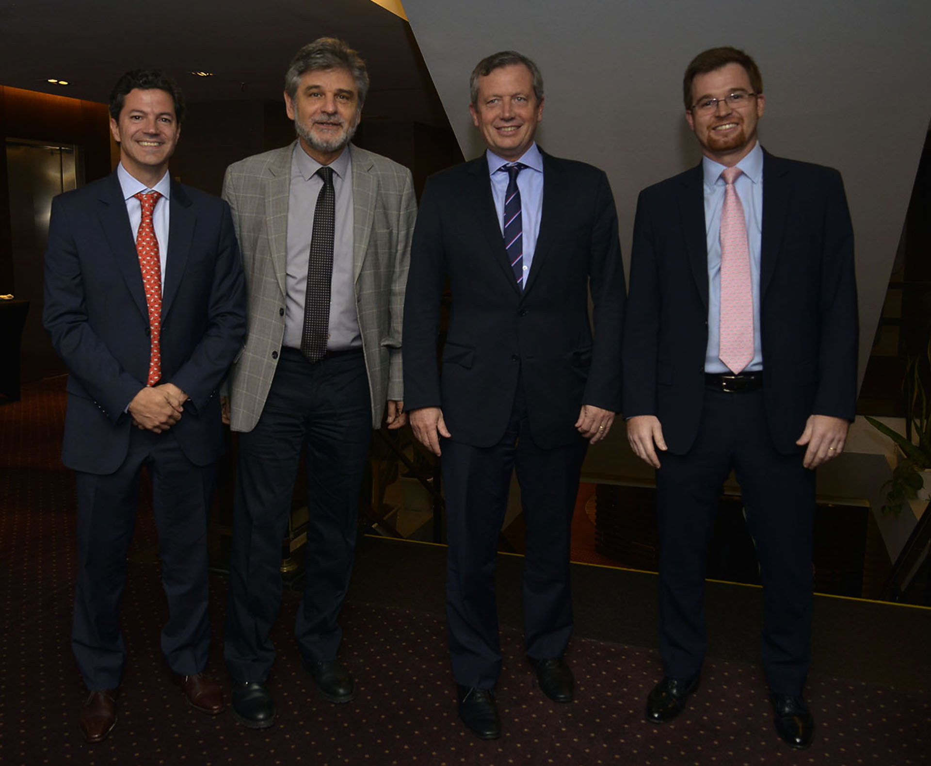 Los diputados nacionales Luciano Laspina, Daniel Filmus, Emilio Monzó y Nicolás Massot