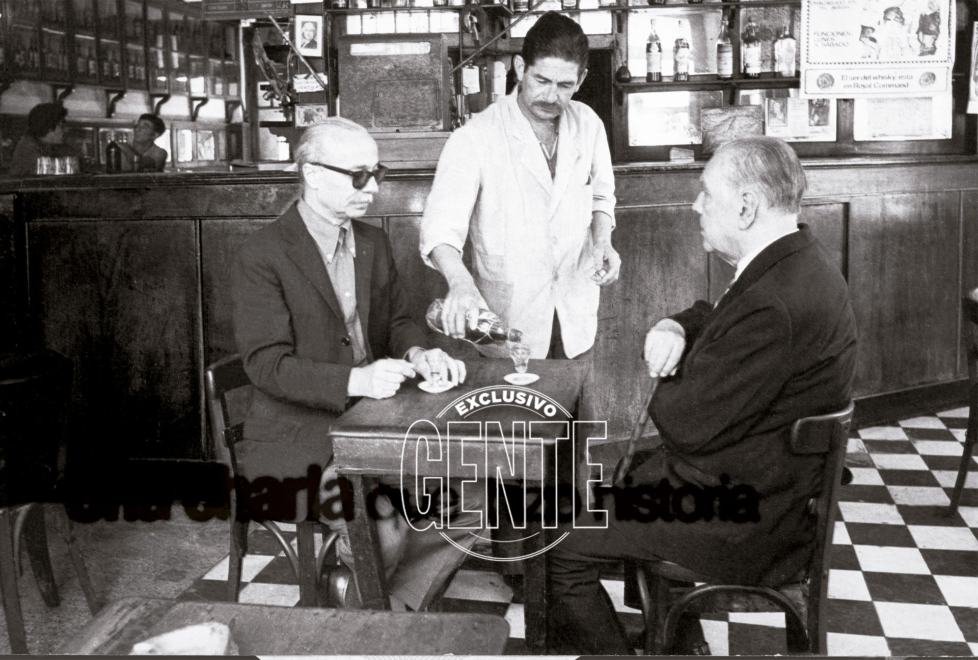 Ernesto Sabato y Jorge Luis Borges (Revista Gente)