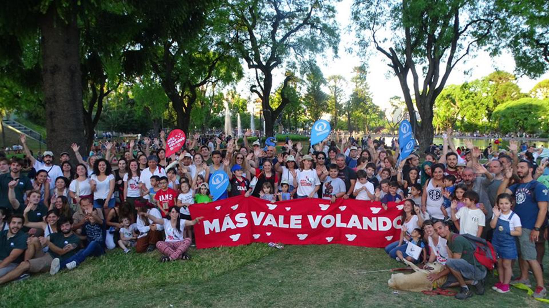 Una de las ediciones anteriores del festival “Más vale volando” en Parque Centenario.