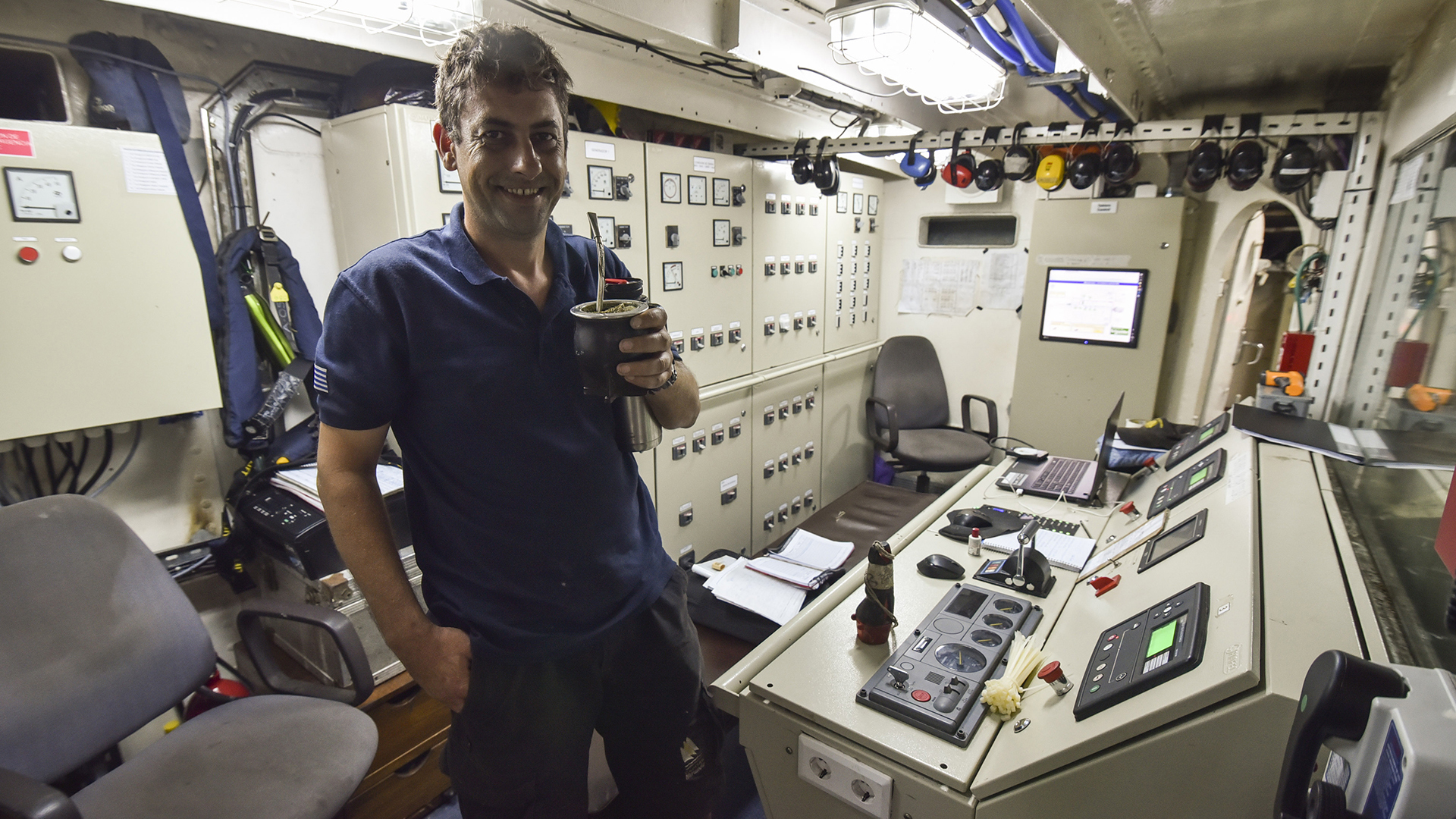 La sala de control en el cuarto de máquinas (Guillermo Llamos)