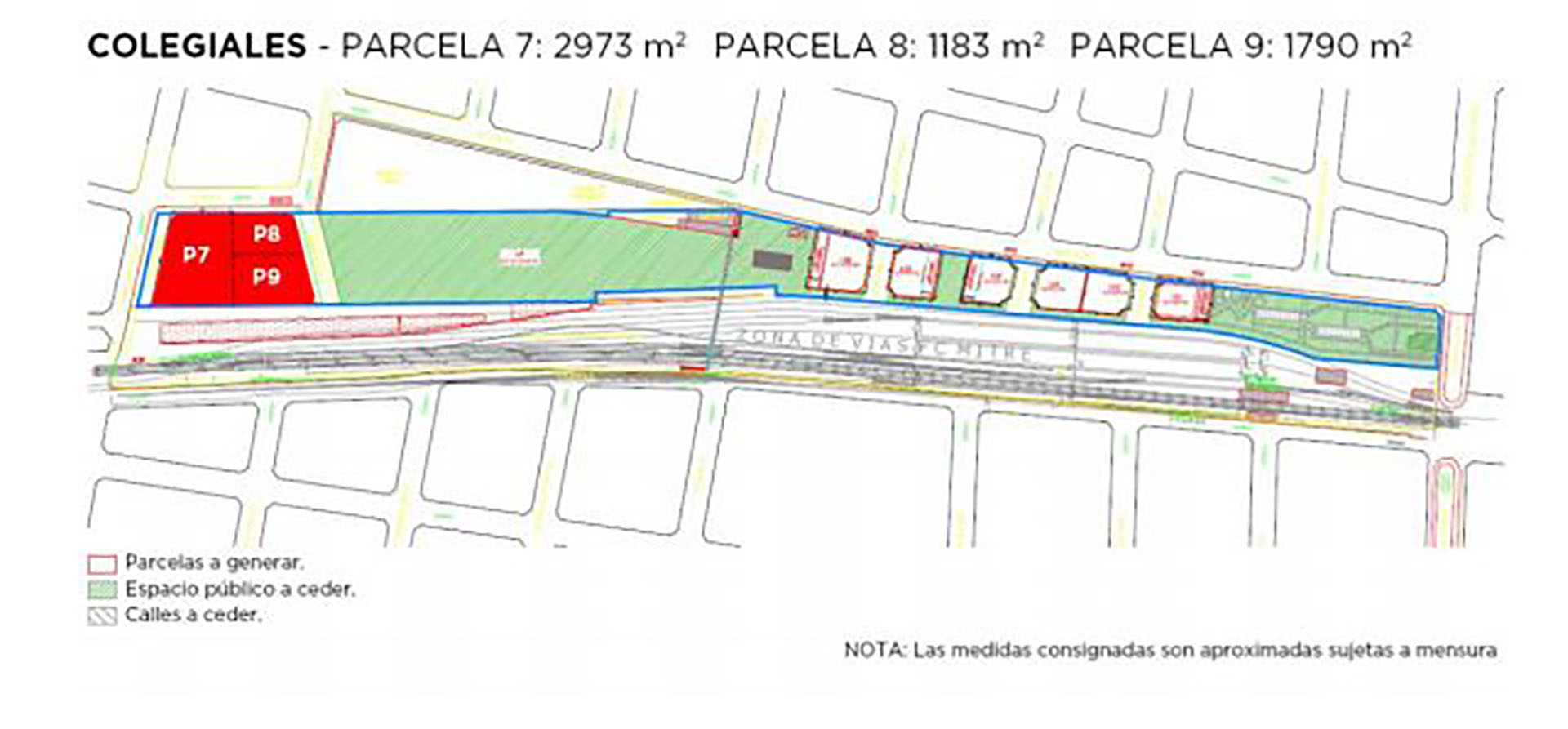 Plano de una de las parcelas que el Gobierno pondrá a la venta