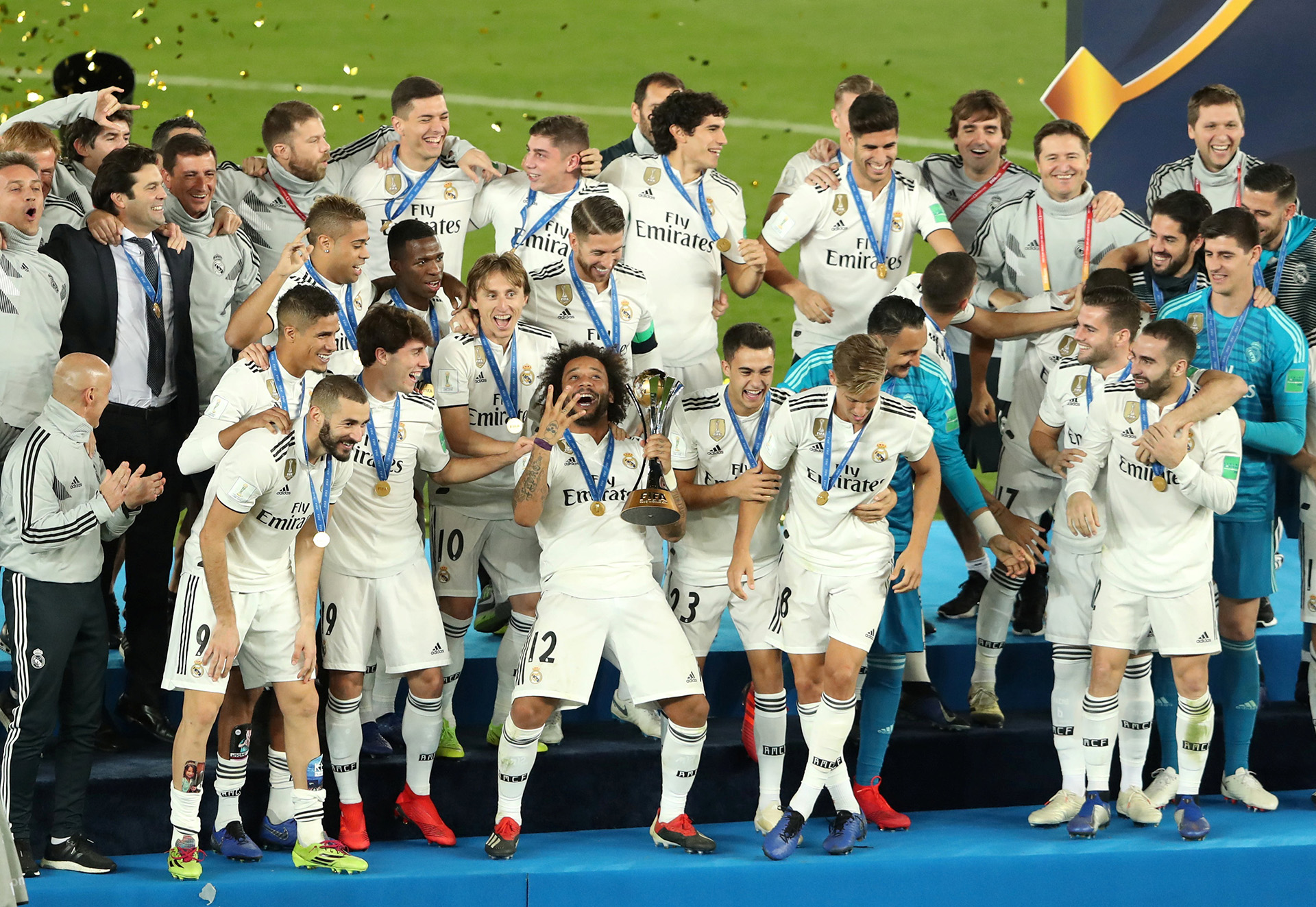 El Real Madrid hizo historia el 22 de diciembre al superar al club Al Ain por 4 a 1 en Abu Dhabi y ser el primer equipo en proclamarse campeón del Mundial de Clubes en tres años consecutivos