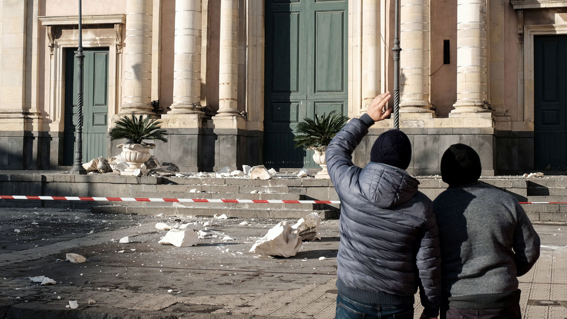 El epicentro fue al norte de la ciudad de Catania (AFP)